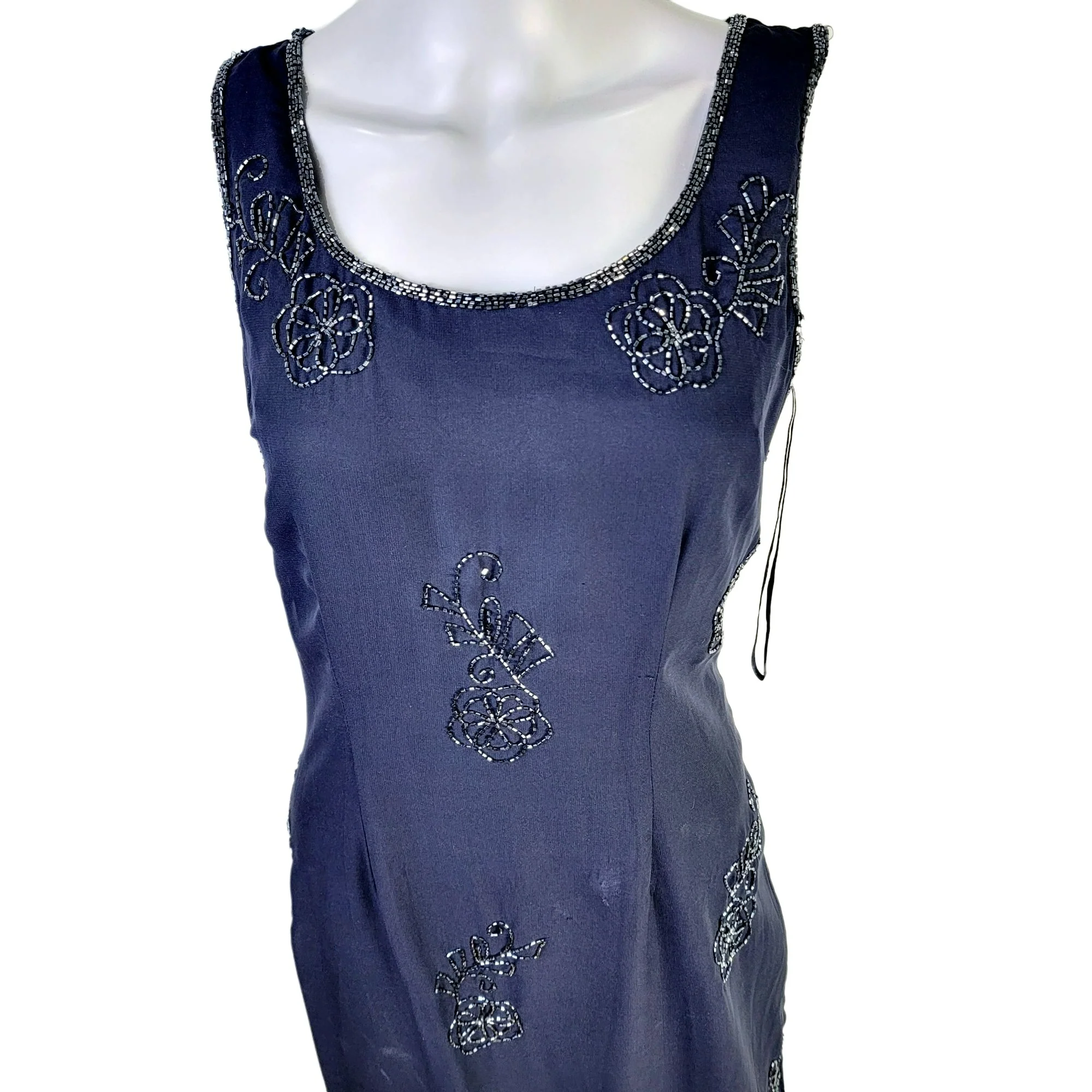 90s Ormal Gown Long Beaded Maxi Dress Women Medium 8 M By Scala - Image 11