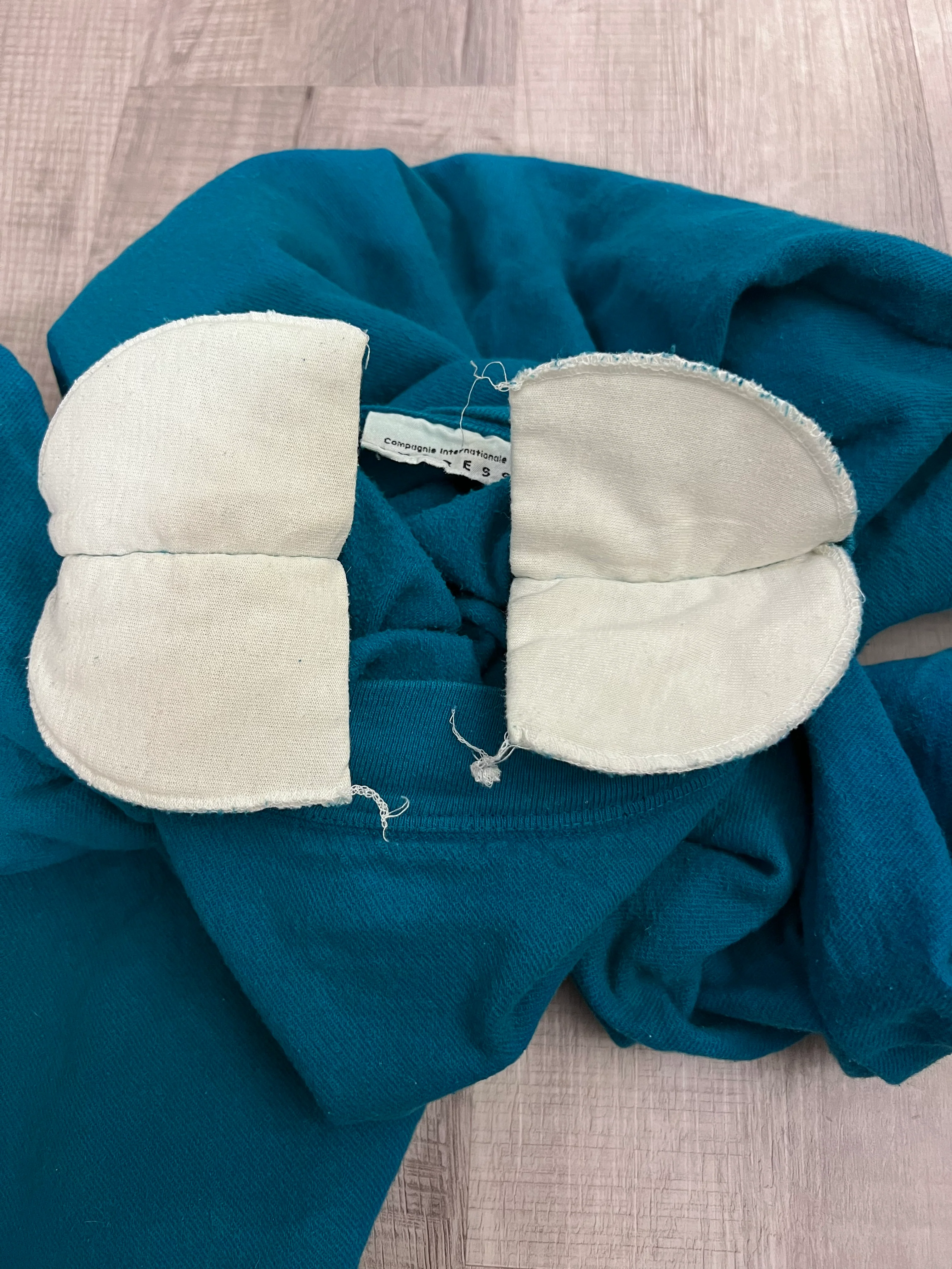 90s Oversized Teal Crewneck Sweatshirt By Compagnie Internationale Express - Image 4