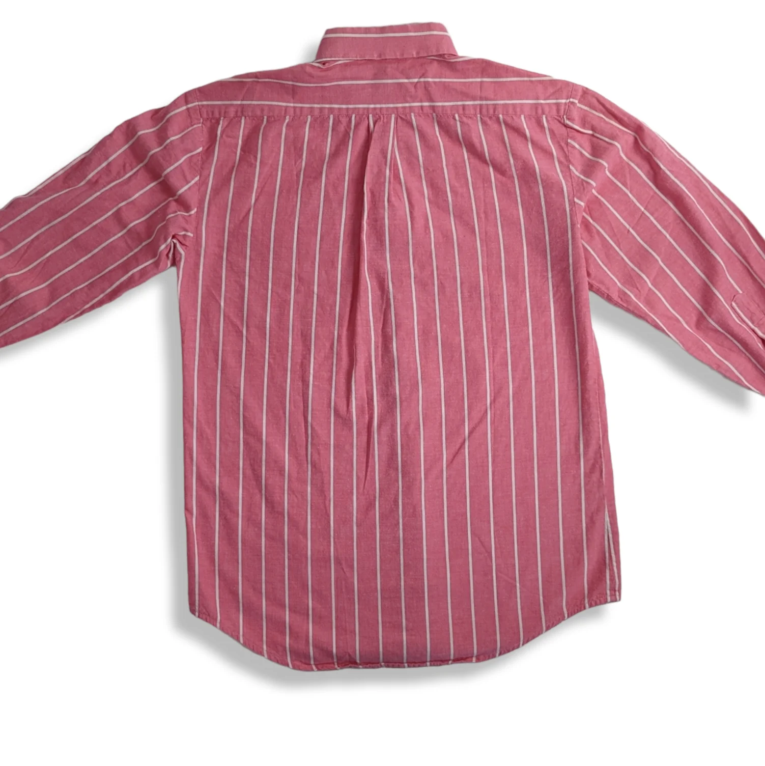 90s Pink and White Striped Long Sleeve Shirt by d'Canos - Image 2