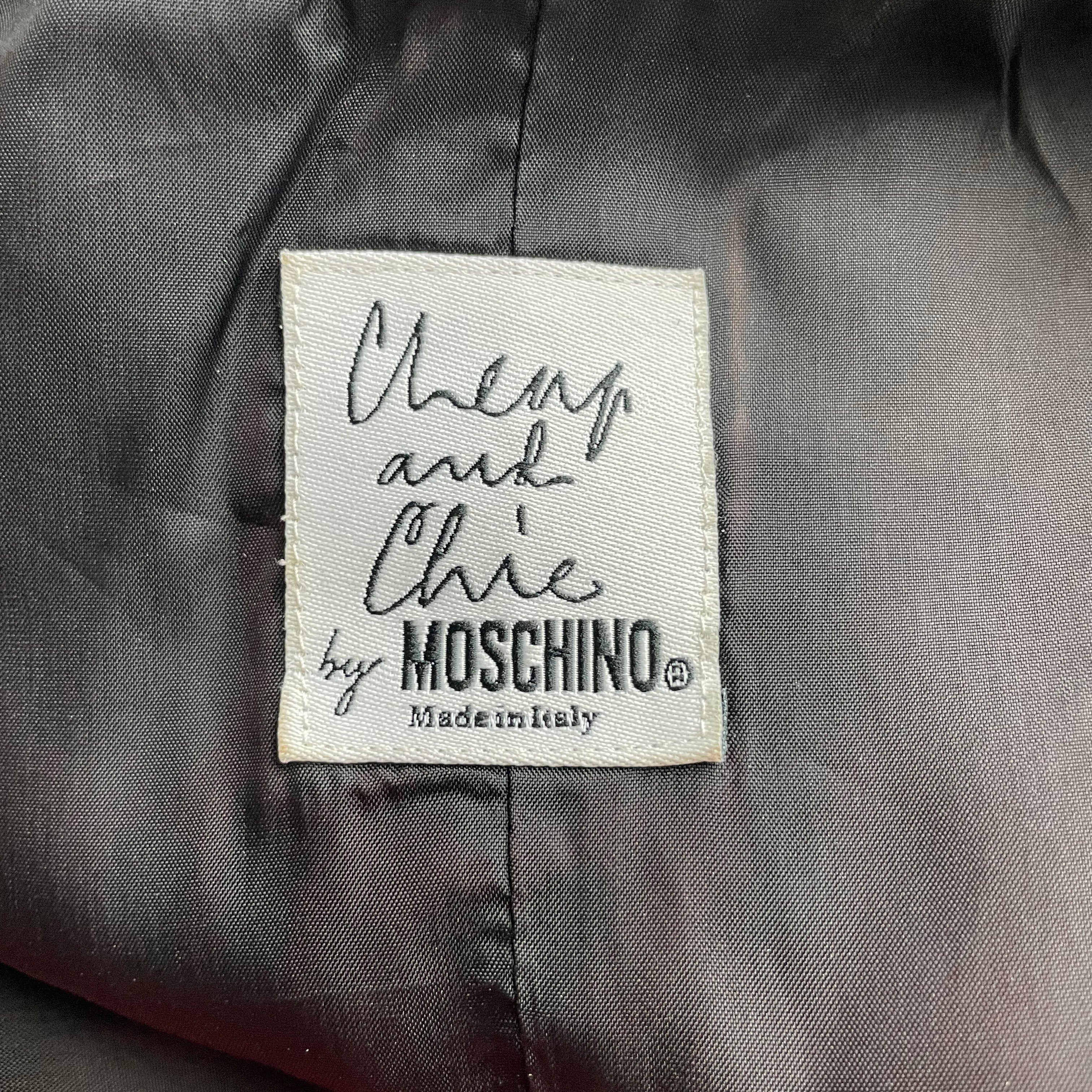 90s Pinstripe Dress Black Gray Bodycon Cheap And Chic By Moschino - Image 7