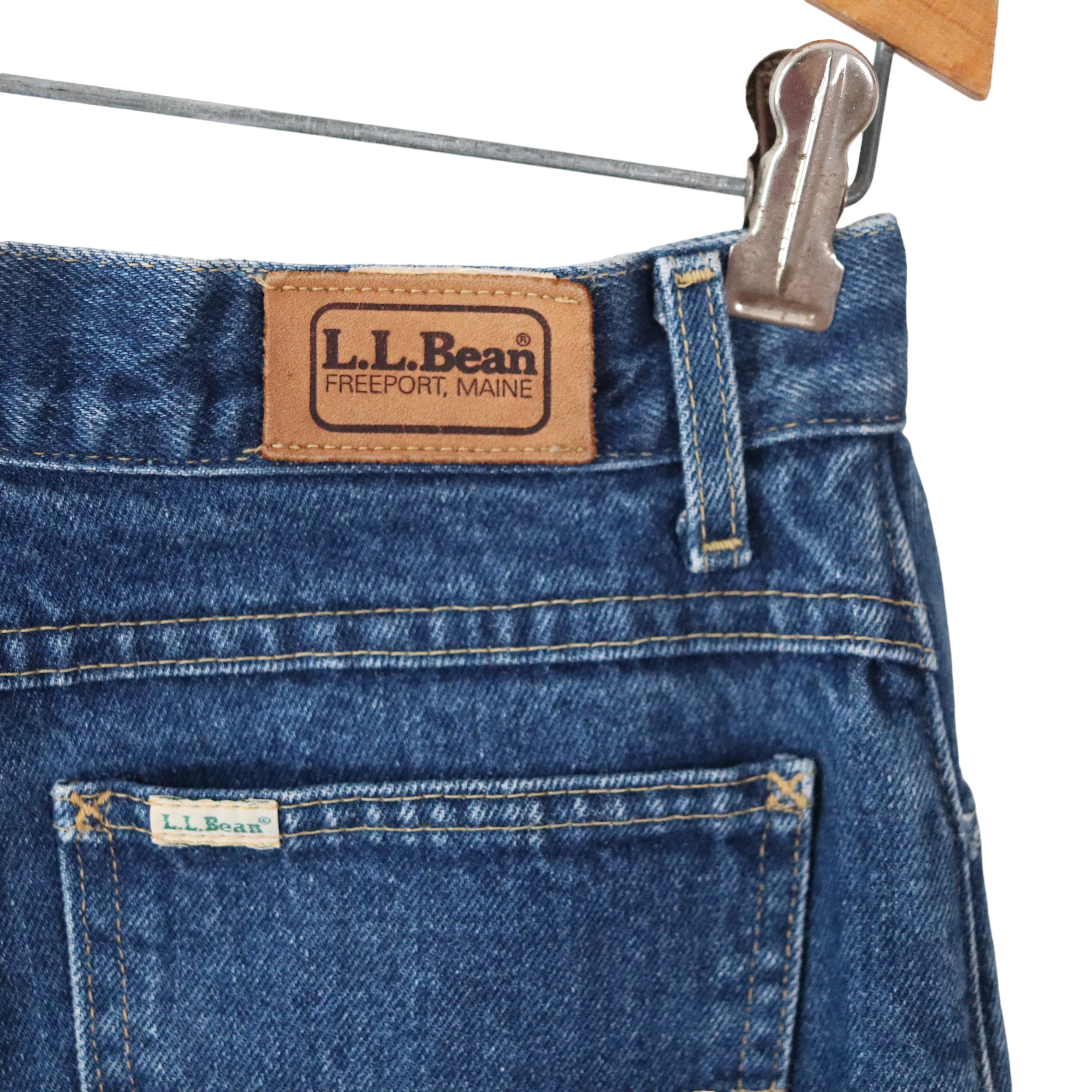 90s Plaid Flannel Lined High Rise Faded Jeans By L.L. Bean - Image 5