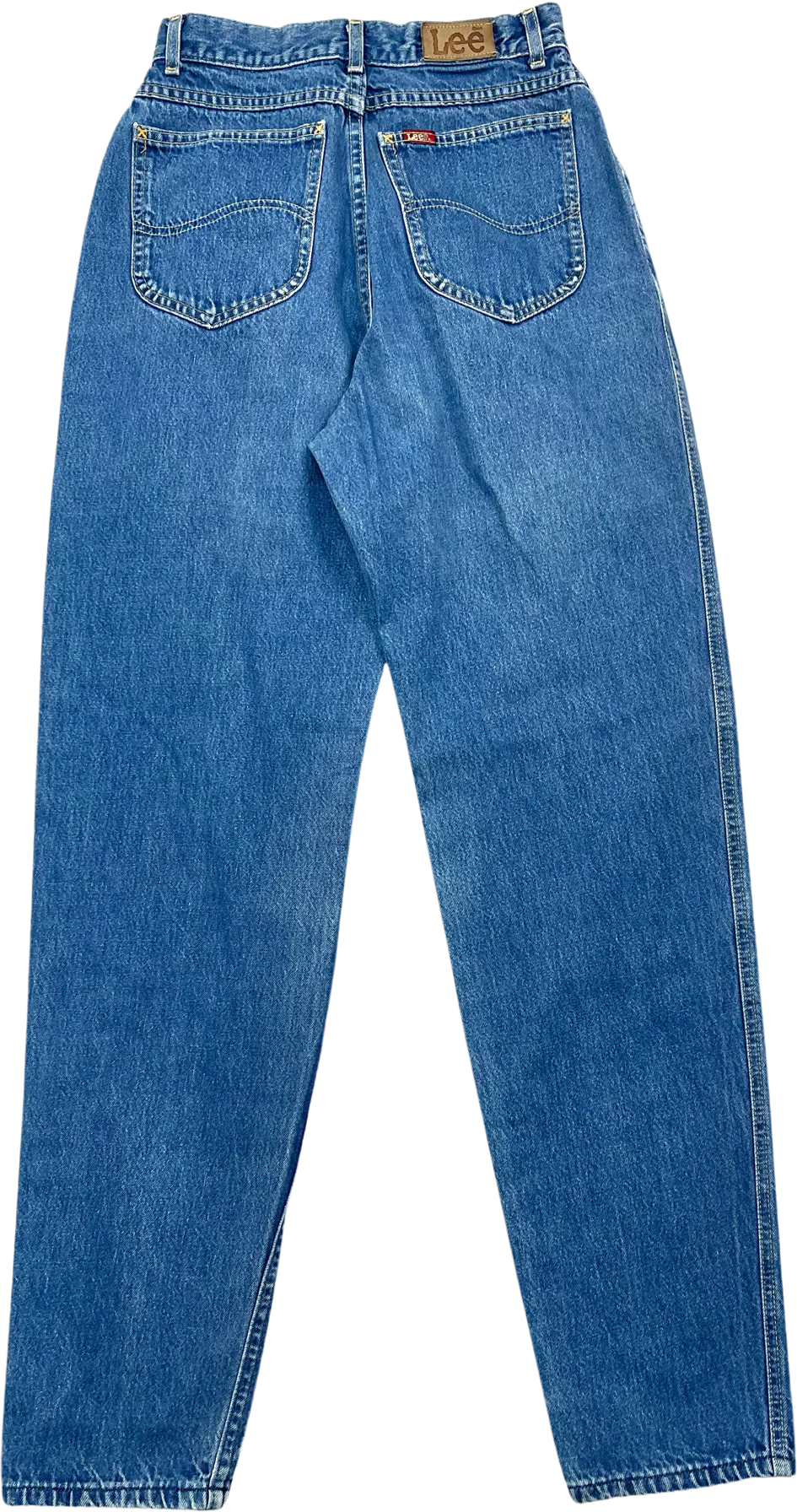 90s Pleated High Waisted Tapered Leg Mom Jeans By Lee - Image 2
