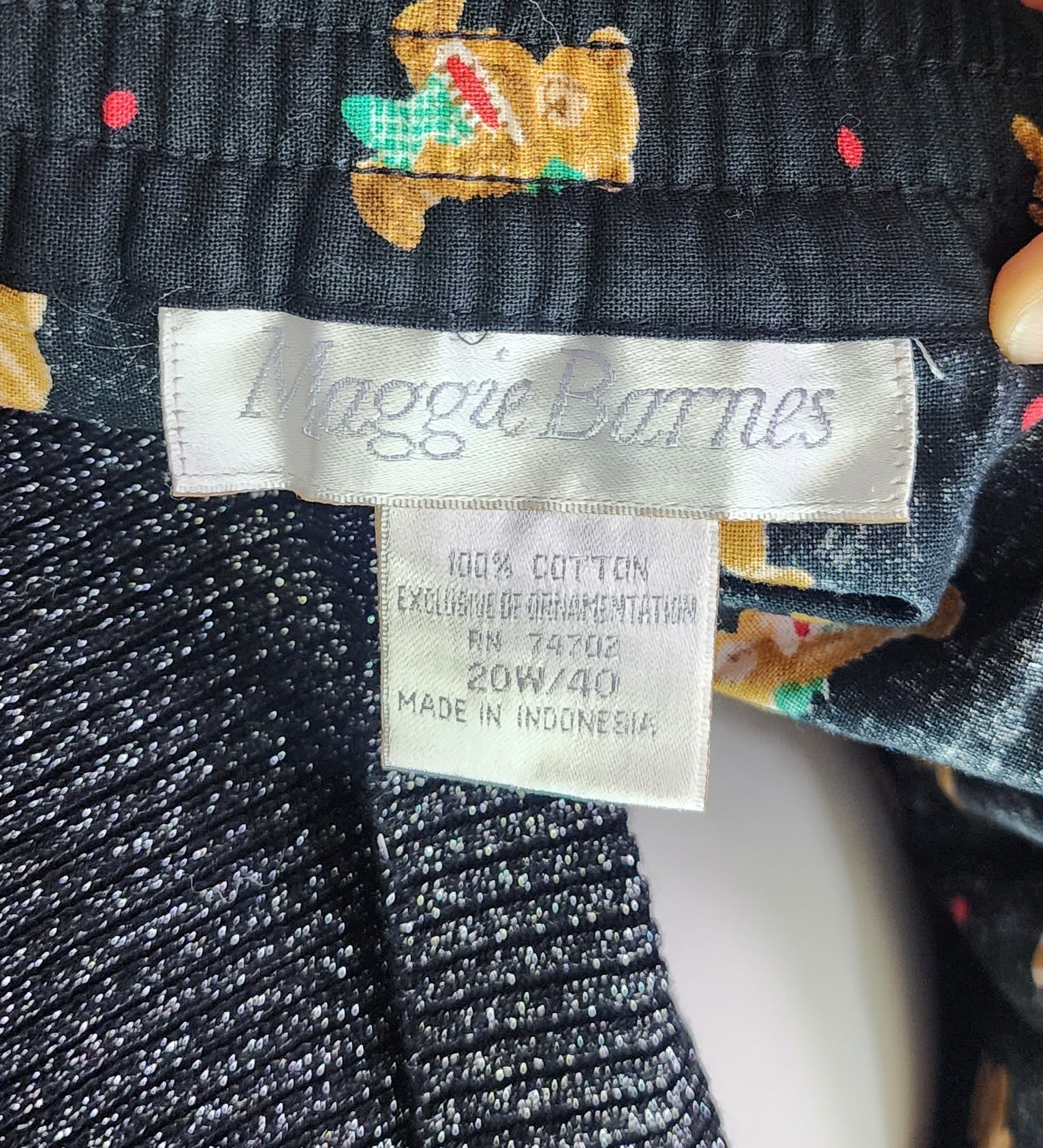 90s Plus Size Christmas Teddy Bear Print Midi Skirt By Maggie Barns - Image 4