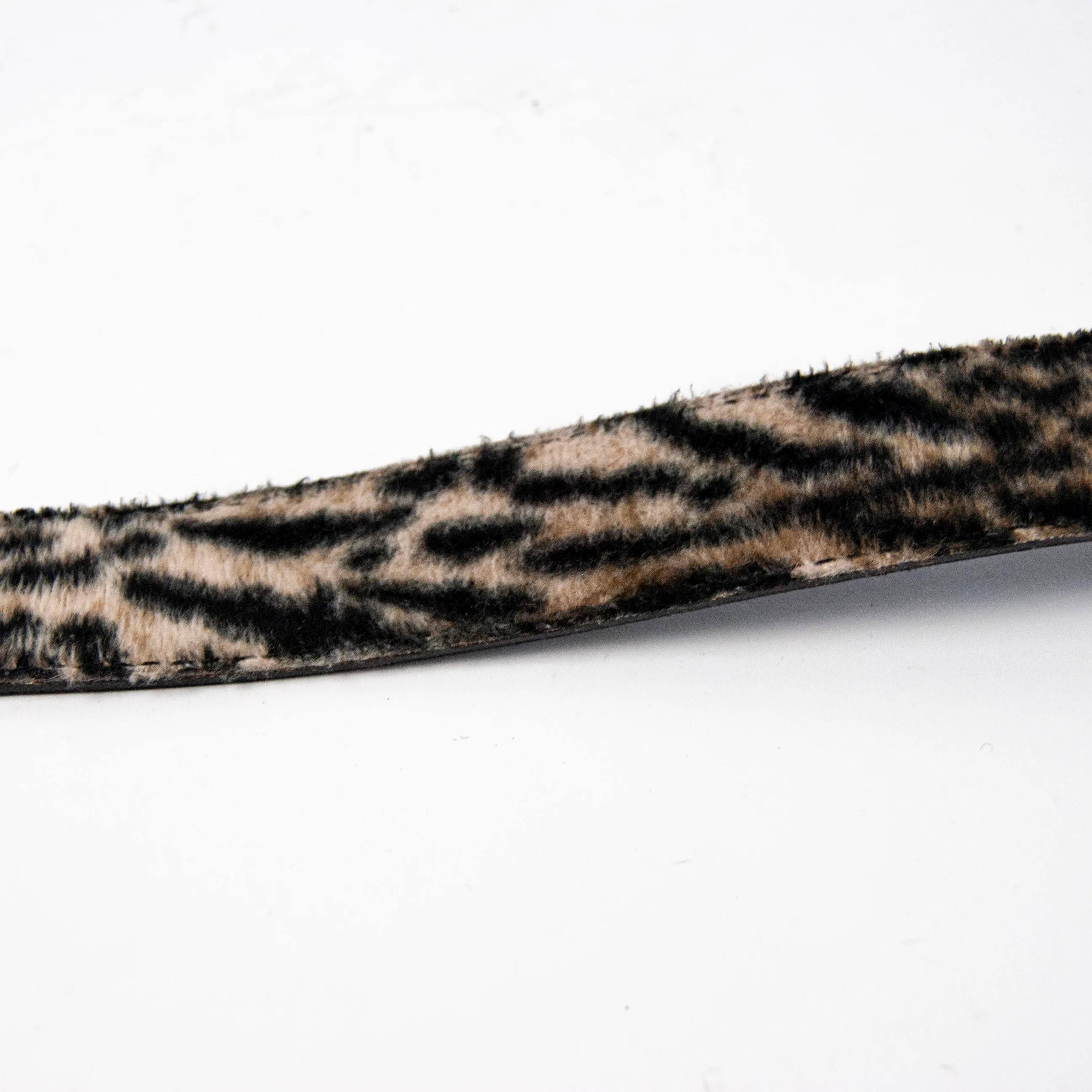 90s Plush Cheetah Leather Belt / M By Absolutely Fresh by Prestige Leather - Image 4