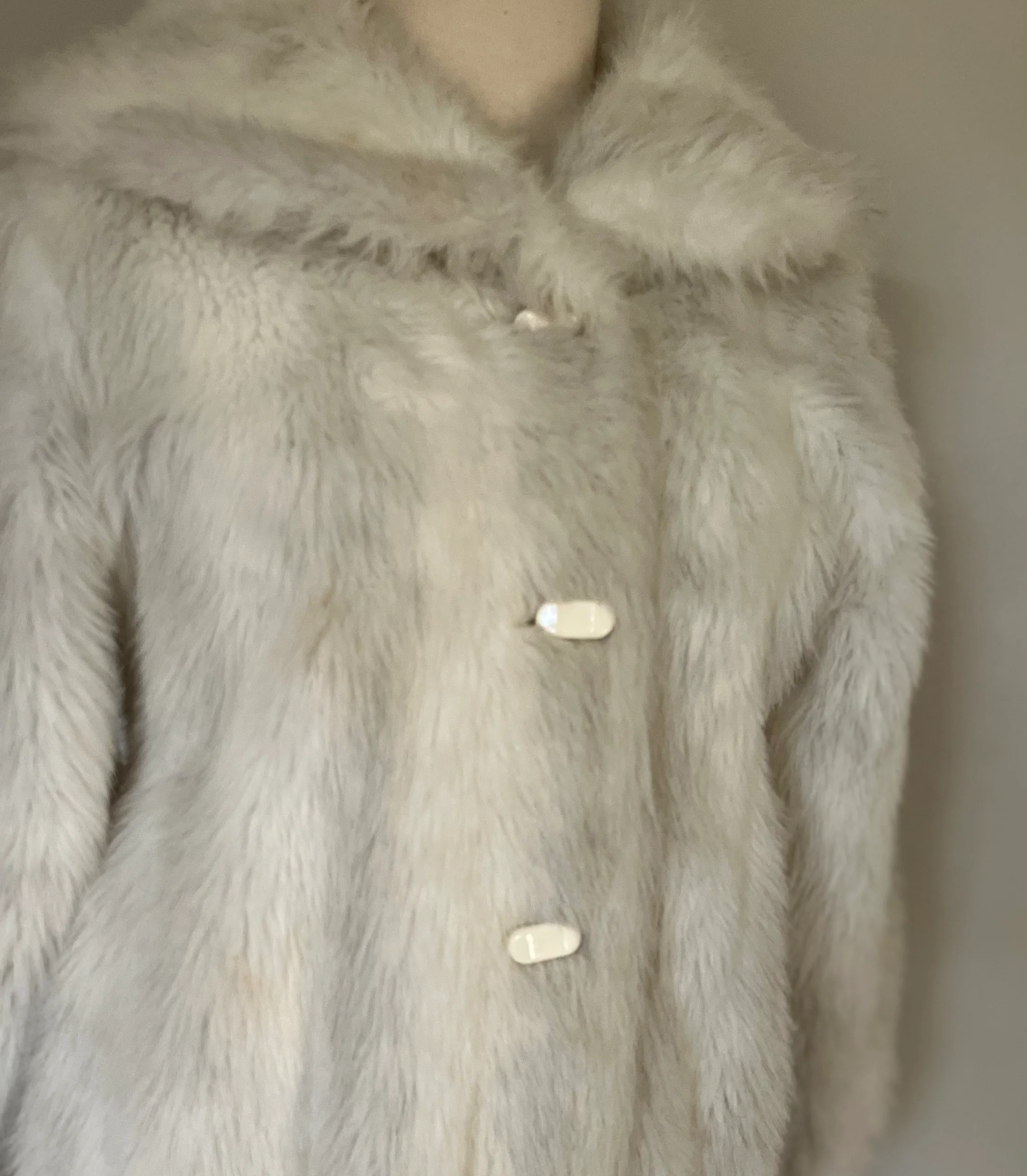 90s Preppy Faux Fur Long Winter Coat By Silver Unicorn - Image 3