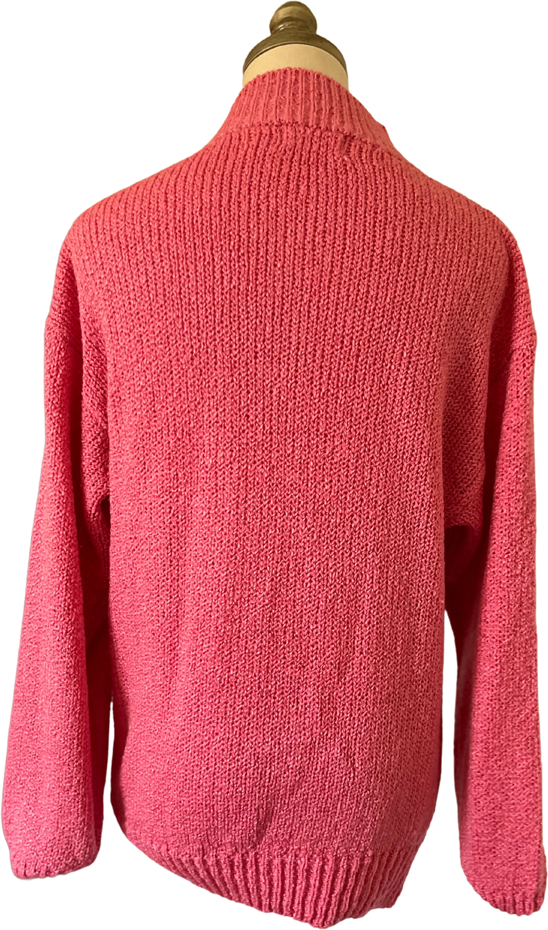 90s Preppy Pink Knit Sweater By Center Aisle - Image 5