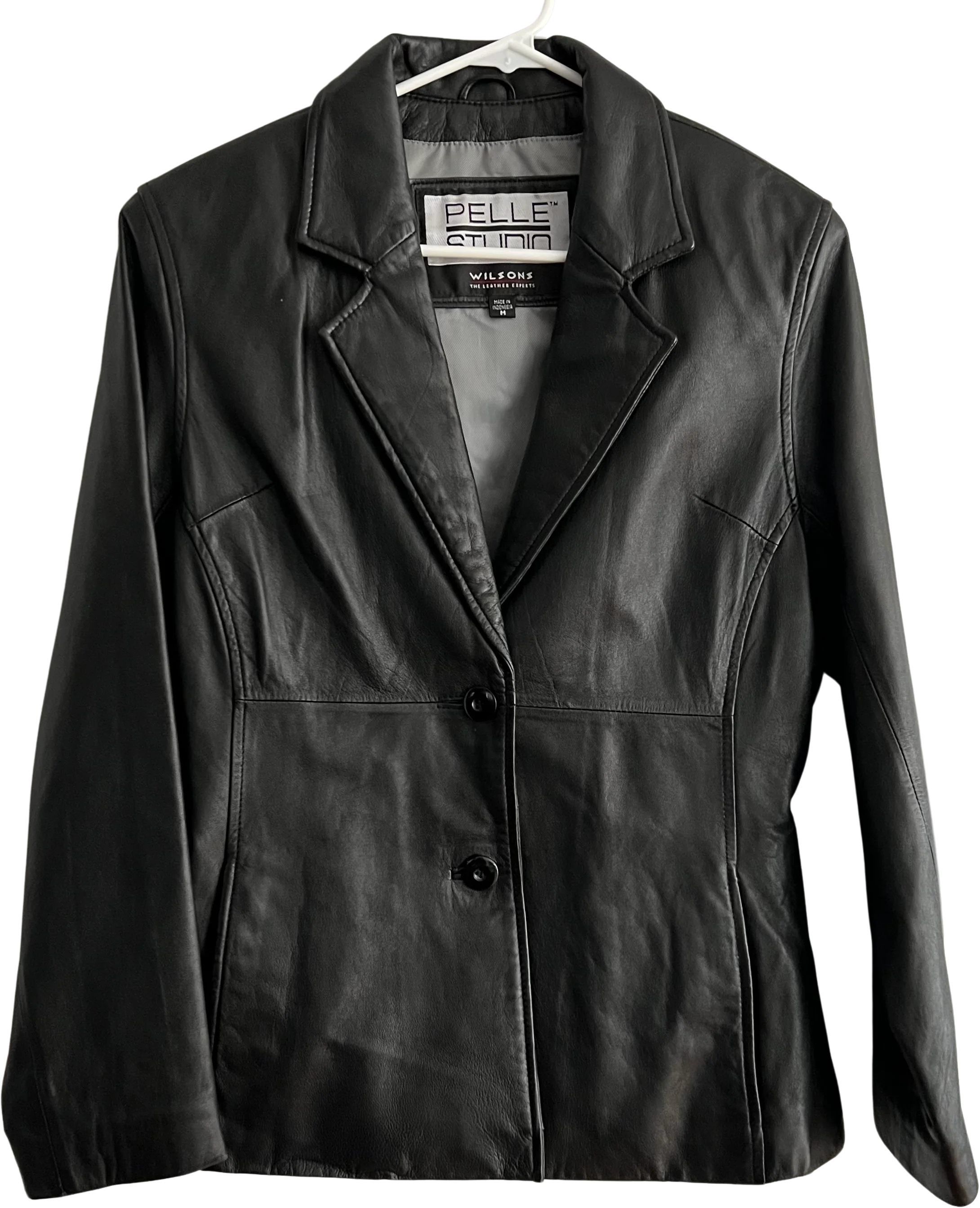 90s Pristine Vintage Leather 2 Button Blazer Jacket by  Wilson's Leather