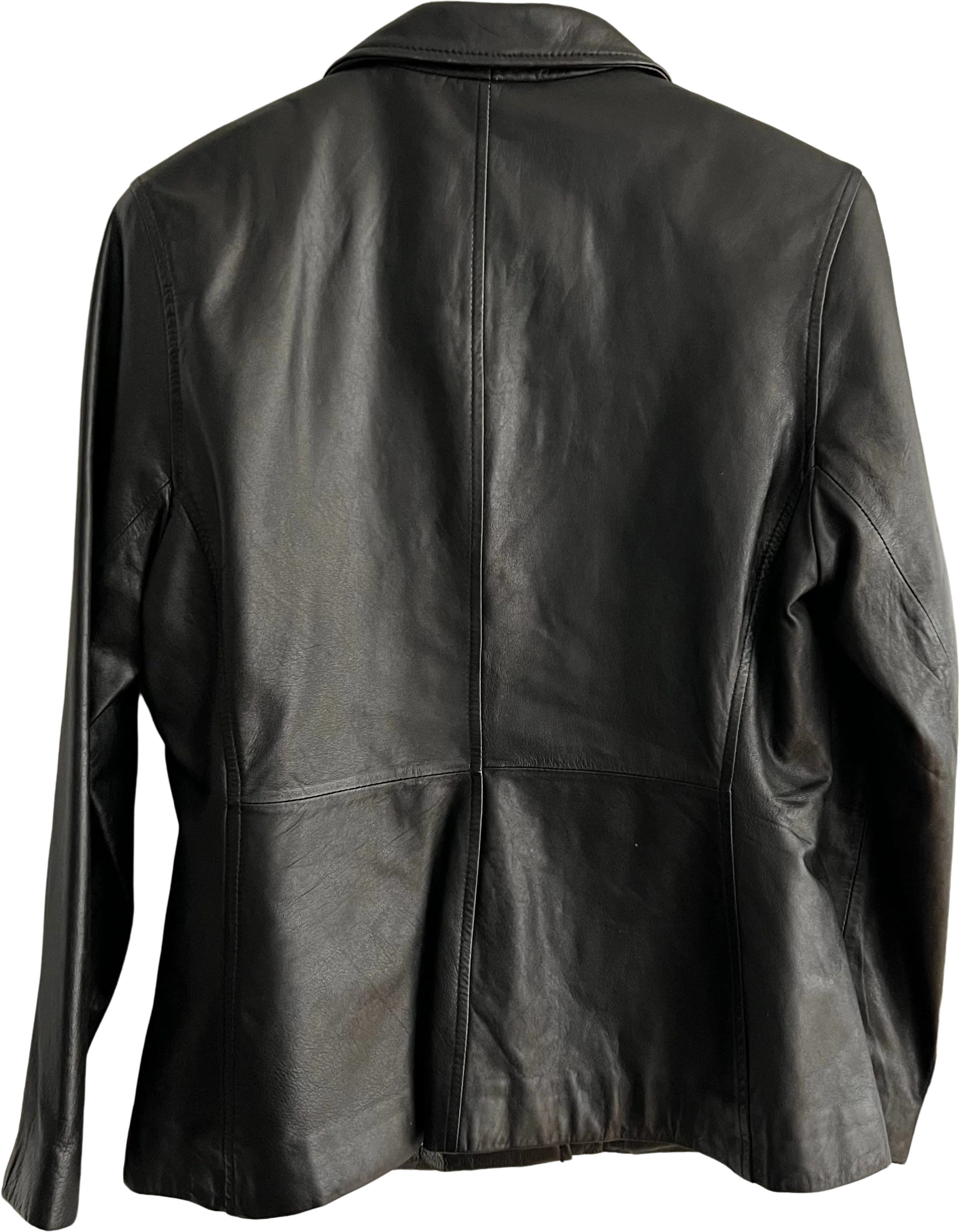 90s Pristine Vintage Leather 2 Button Blazer Jacket by  Wilson's Leather - Image 2