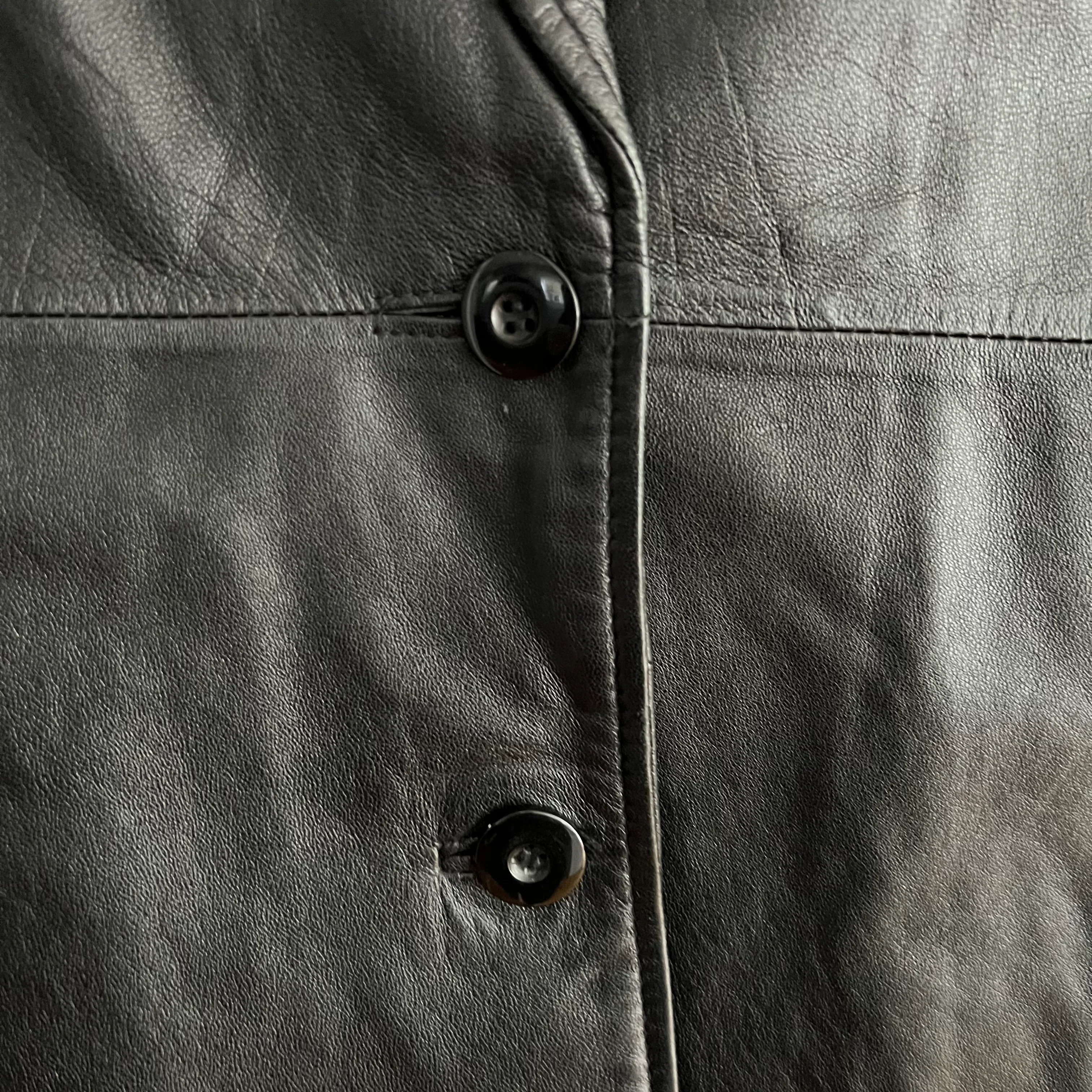 90s Pristine Vintage Leather 2 Button Blazer Jacket by  Wilson's Leather - Image 8