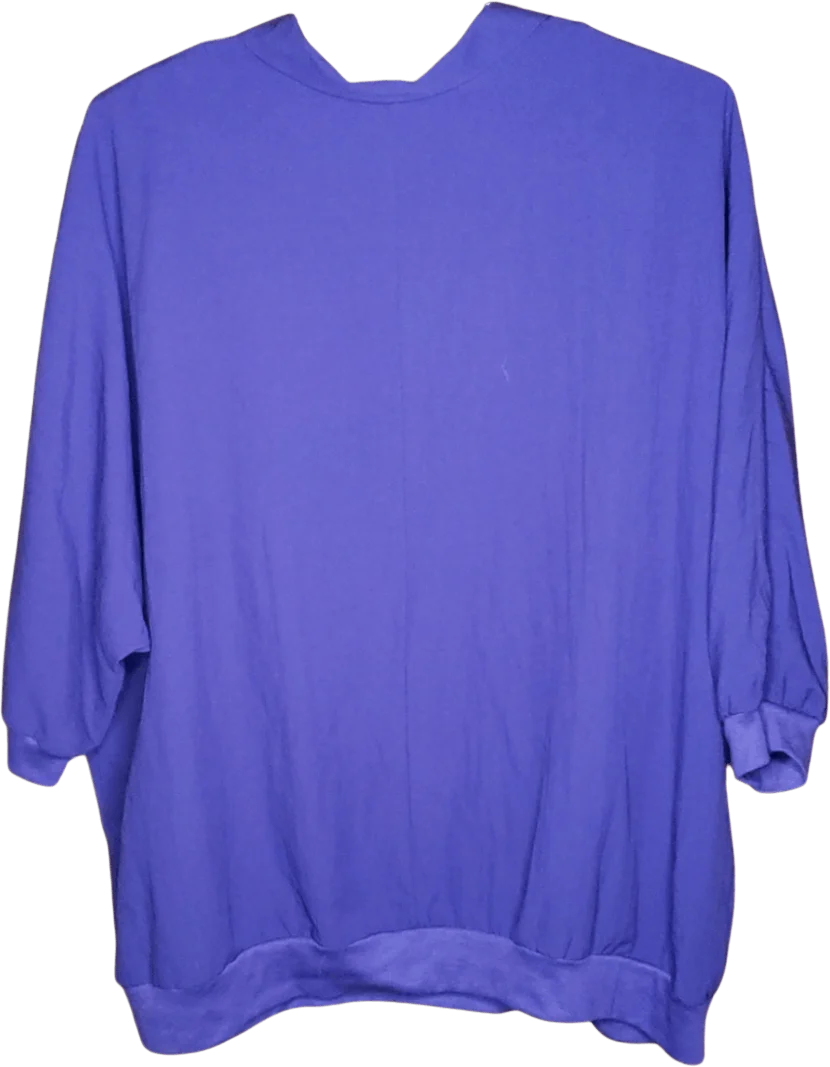 90's Purple Celestial Polyester Pullover Top by Silver Threads - Image 2