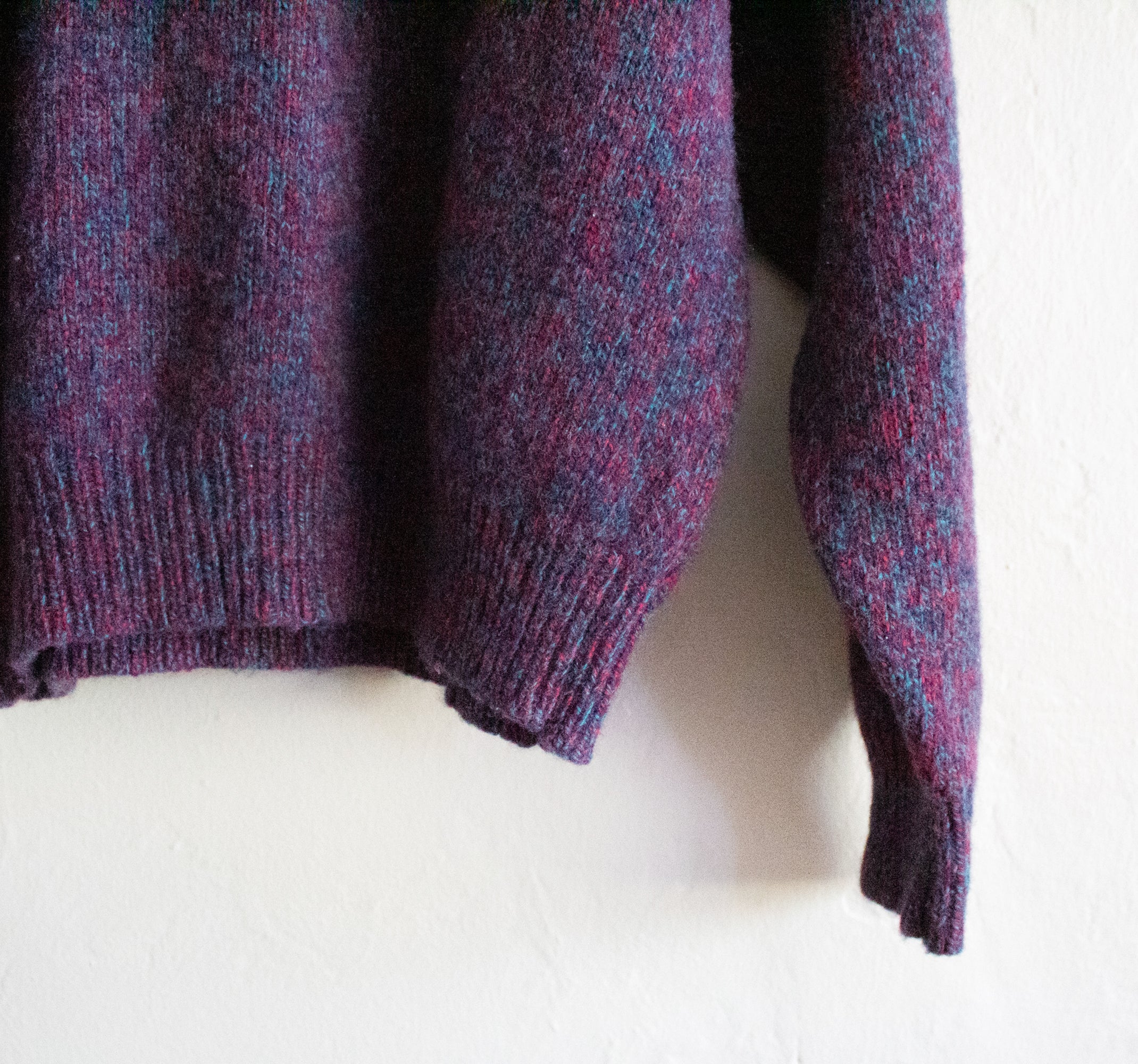 90s Purple Green Wool Blend Pullover Sweater Large By Eddie Bauer - Image 7