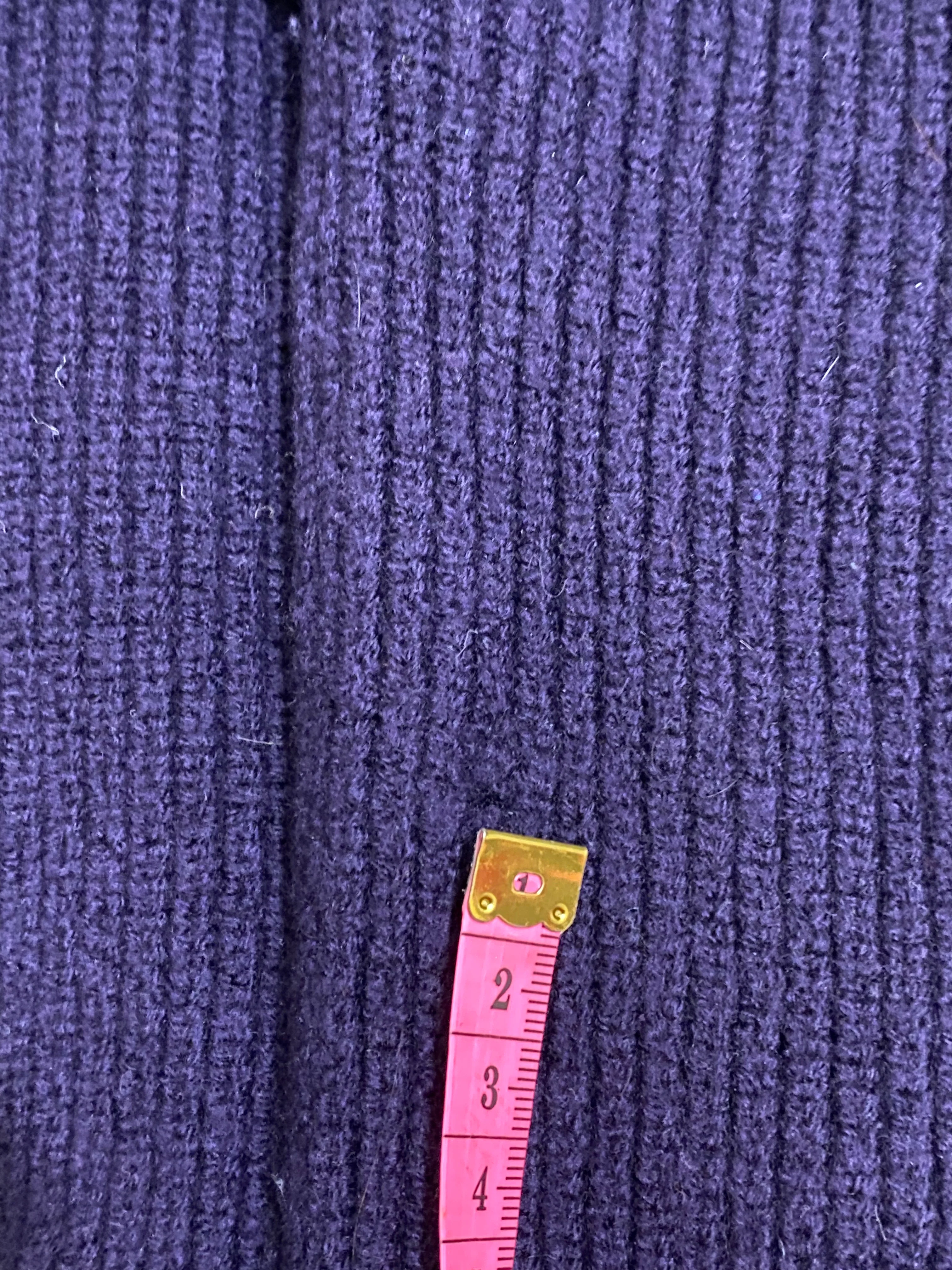 90s Purple Wool Raglan Sweater Sz L Ribbed Scoop Neck By DKNY - Image 10