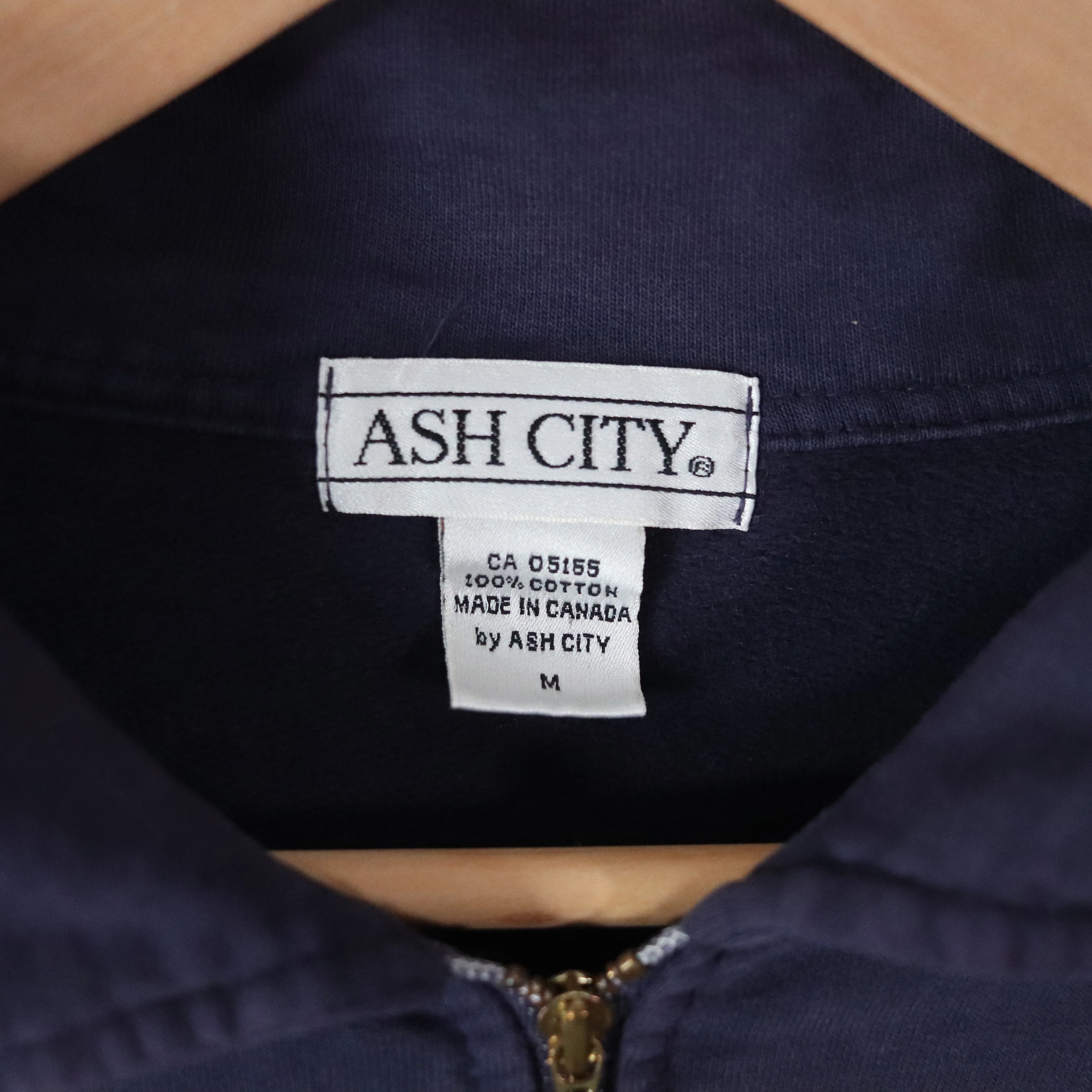 90s Queens Law School College Zip Neck Sweatshirt By Ash City - Image 5