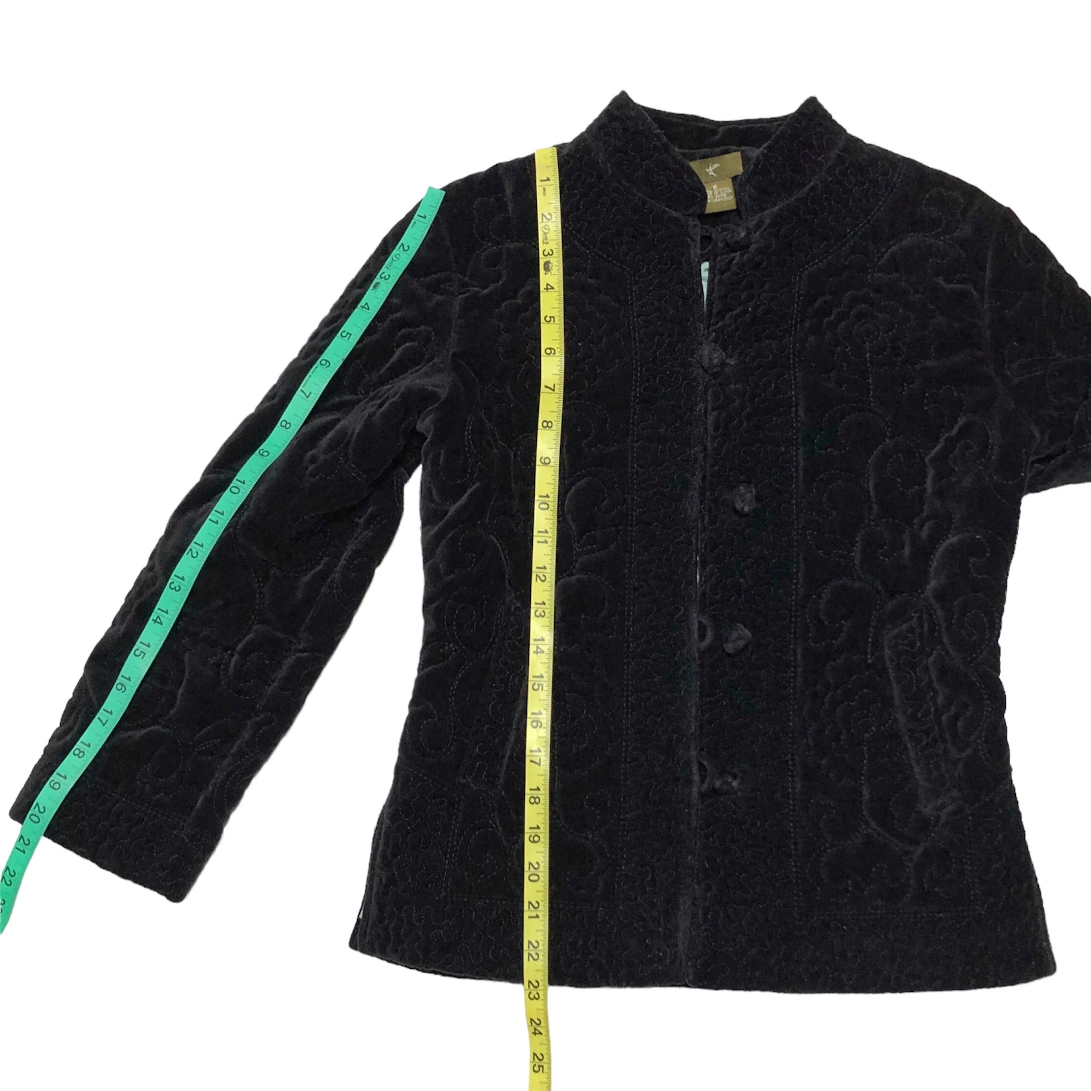 90s Quilted Velvet Fei Jacket By Anthropologie - Image 12