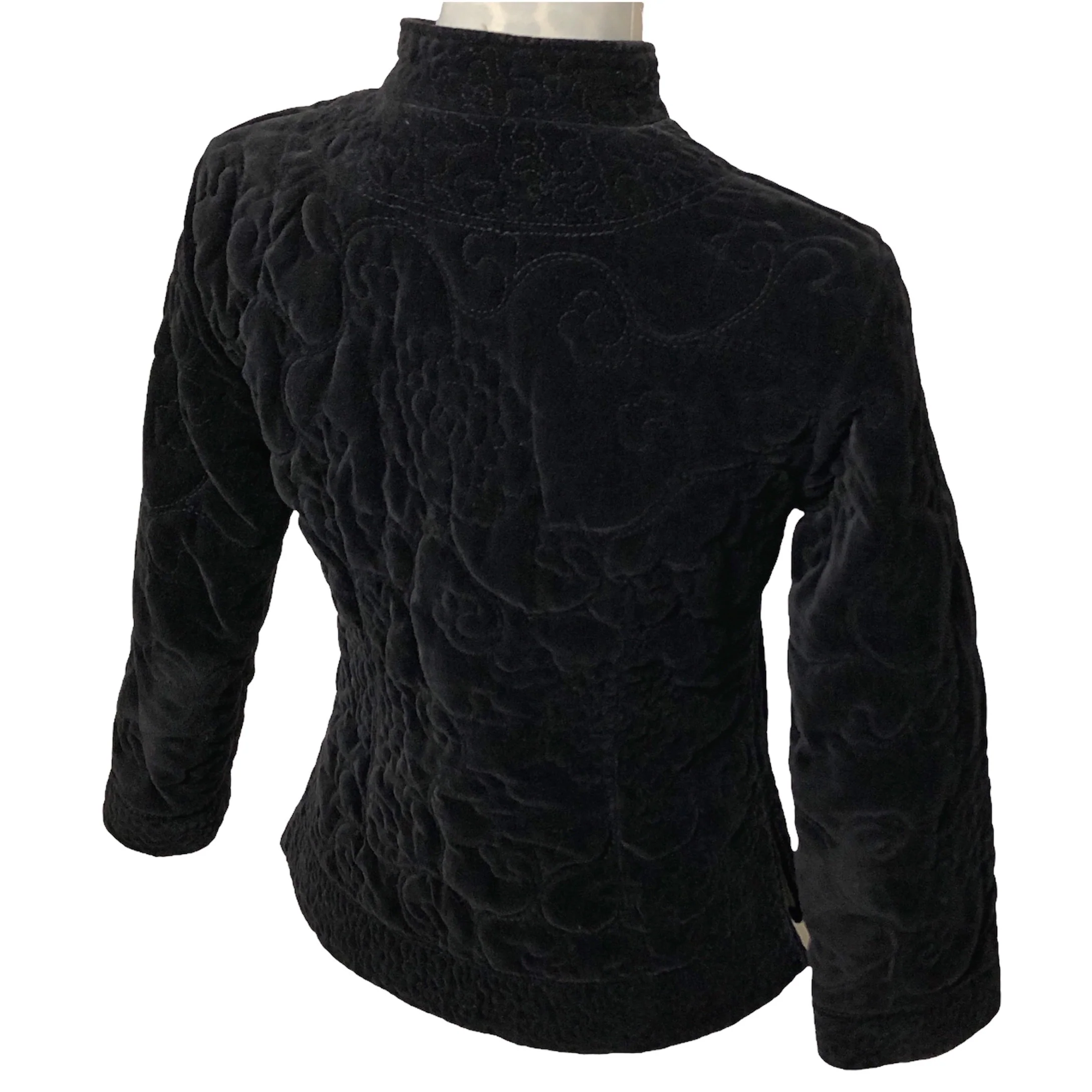 90s Quilted Velvet Fei Jacket By Anthropologie - Image 4