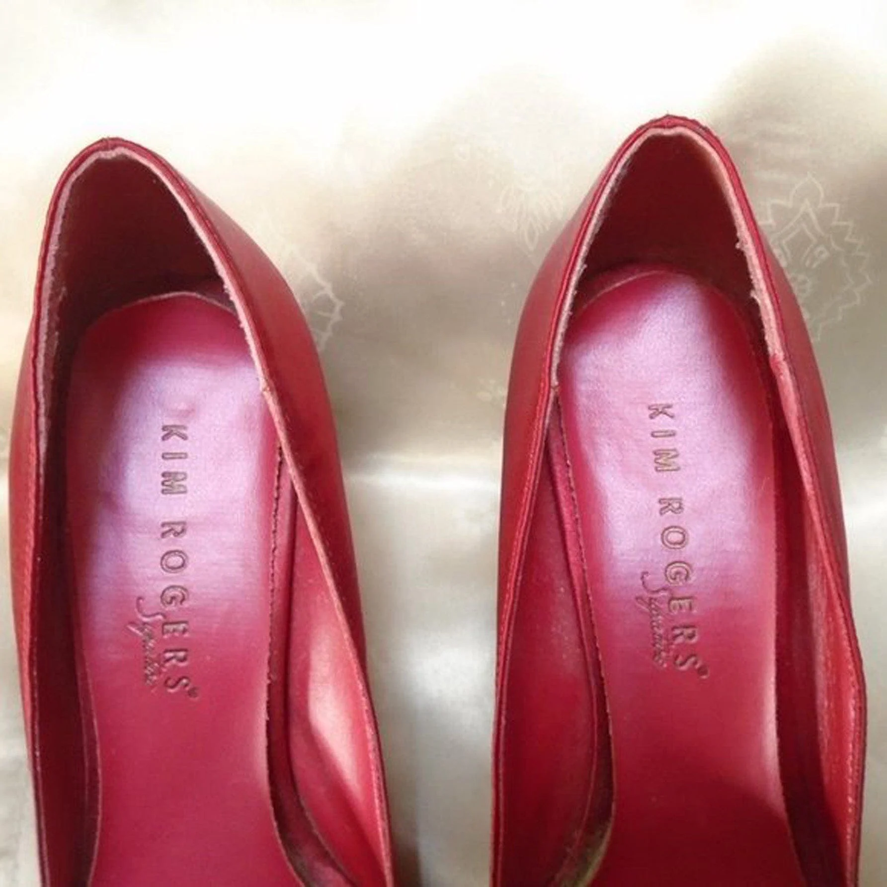 90s Red Satin Peeptoe Heels 4 Your Holiday Outfits By Kim Rogers - Image 7