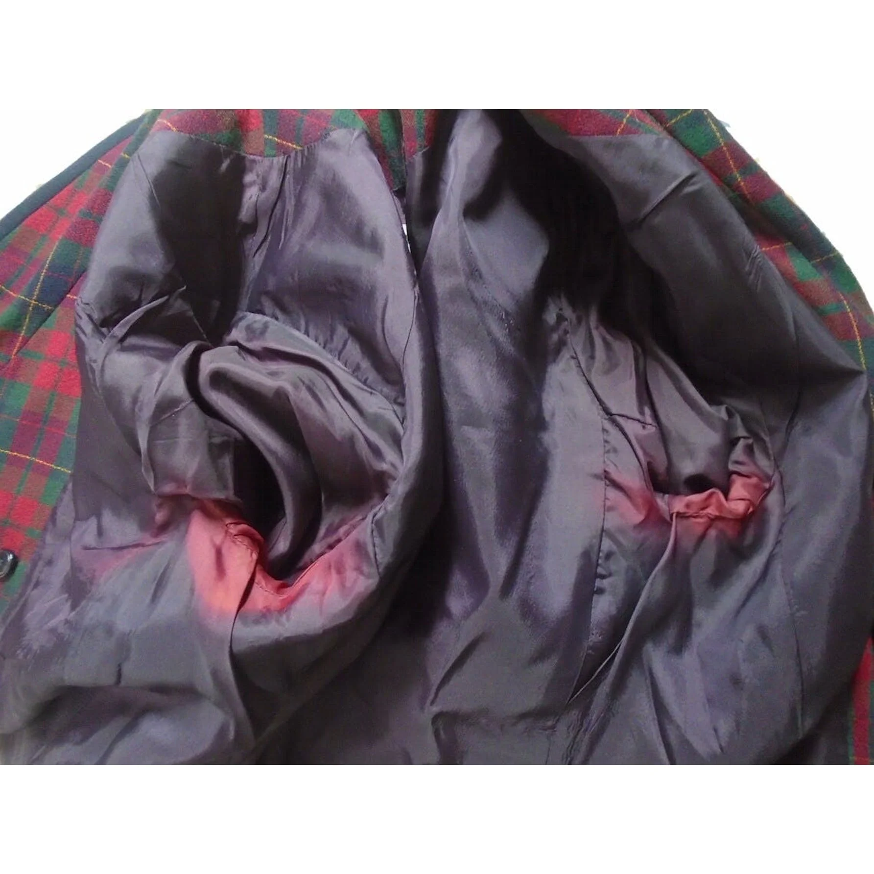 90s Red Tartan Curvy Blazer Jacket Is Festive By Kasper Asl - Image 10