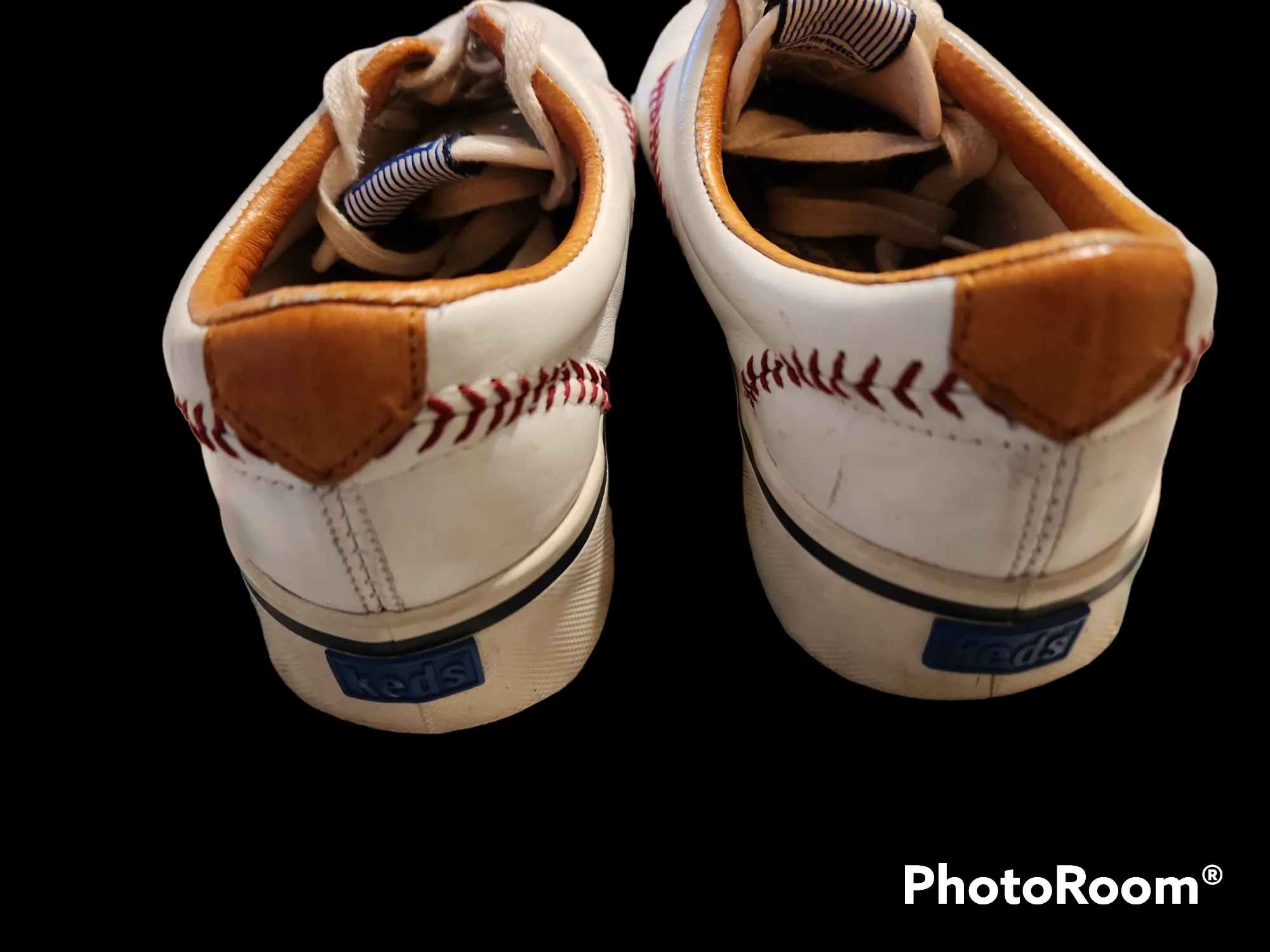 90s Red White Blue Baseball Stitched Sneakers By Keds - Image 7