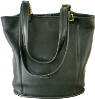 90s Refurbished Black Leather Legacy Large Shopper By Coach