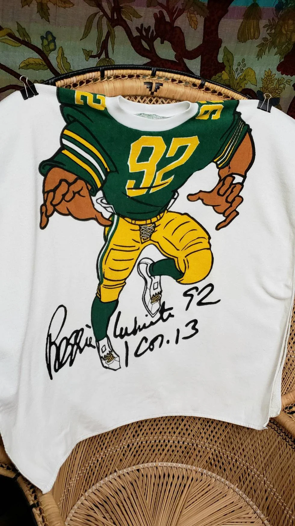 90s Reggie White Poncho Towel Packers Beach Towel, Reggie White Towel, Funny Packers Fan Gift, Green Bay Packers Towel, Gift for Him - Image 6