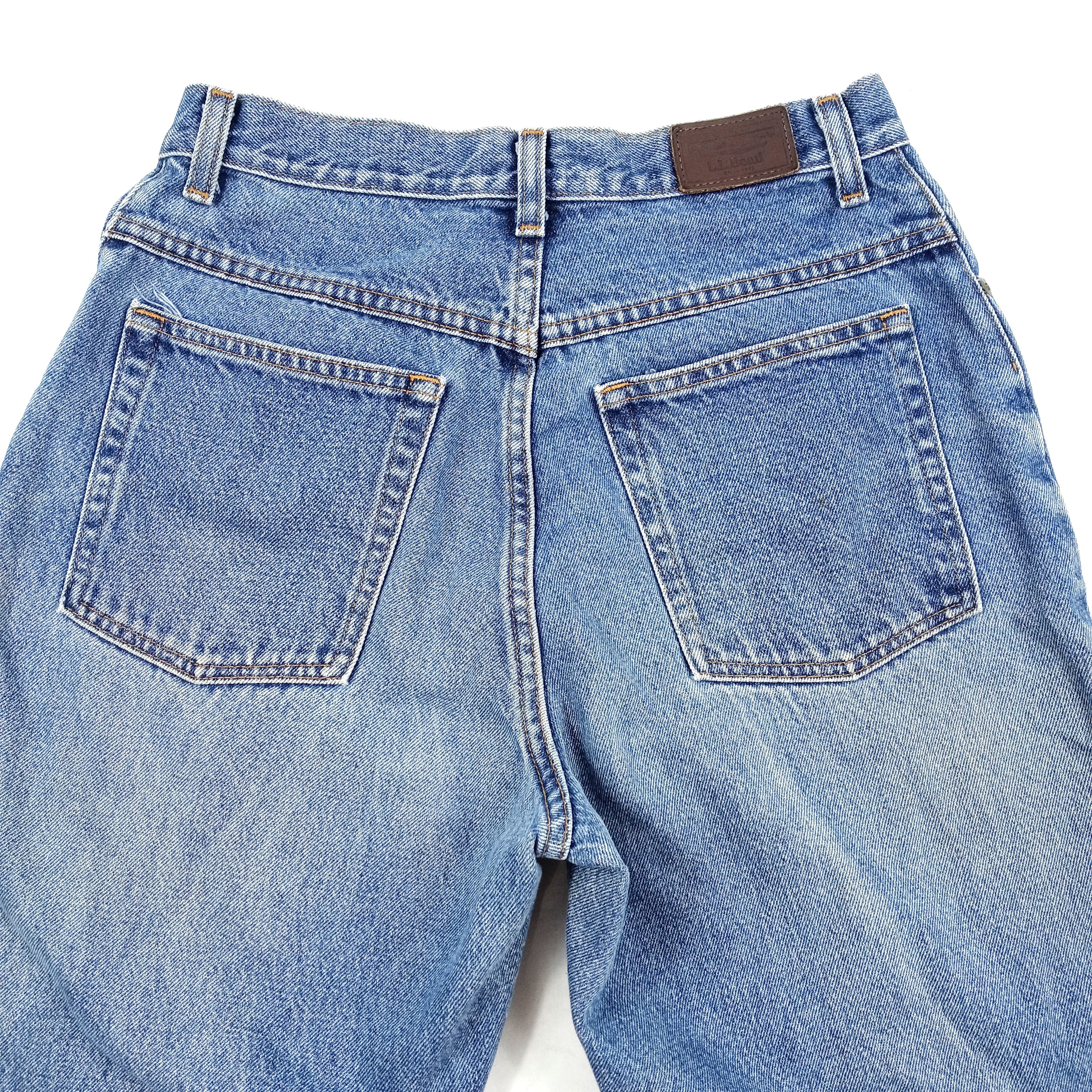 90s Relaxed Fit Faded Blue Cotton Mom Jeans by LL Bean - Image 6