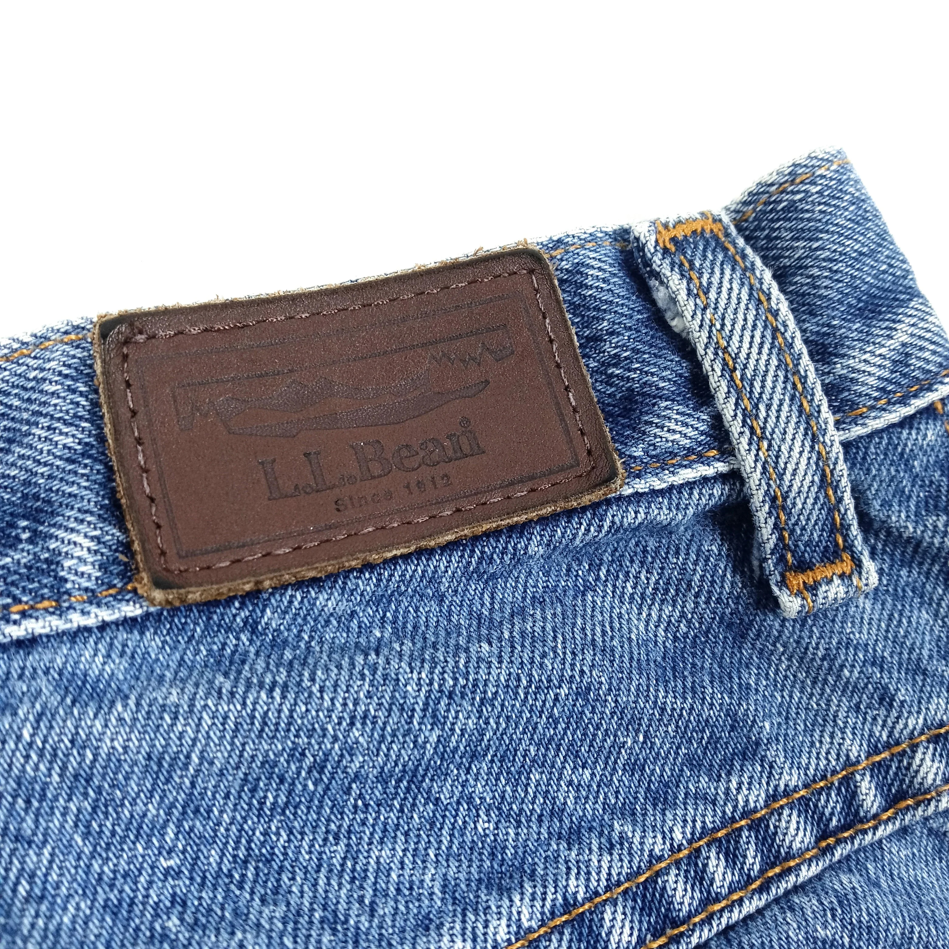 90s Relaxed Fit Faded Blue Cotton Mom Jeans by LL Bean - Image 7