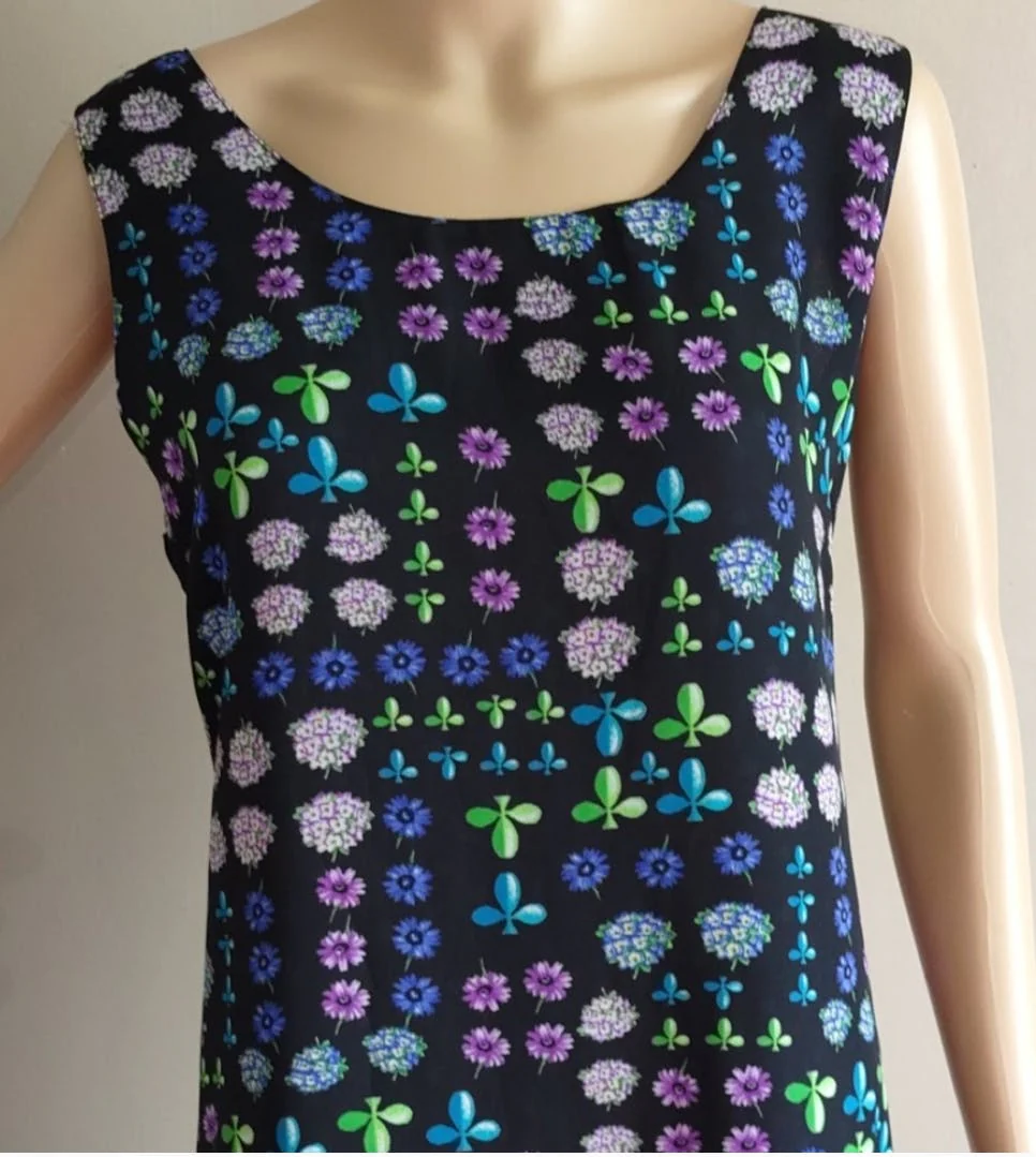 90's Reversible Blue Printed Dress - Image 6