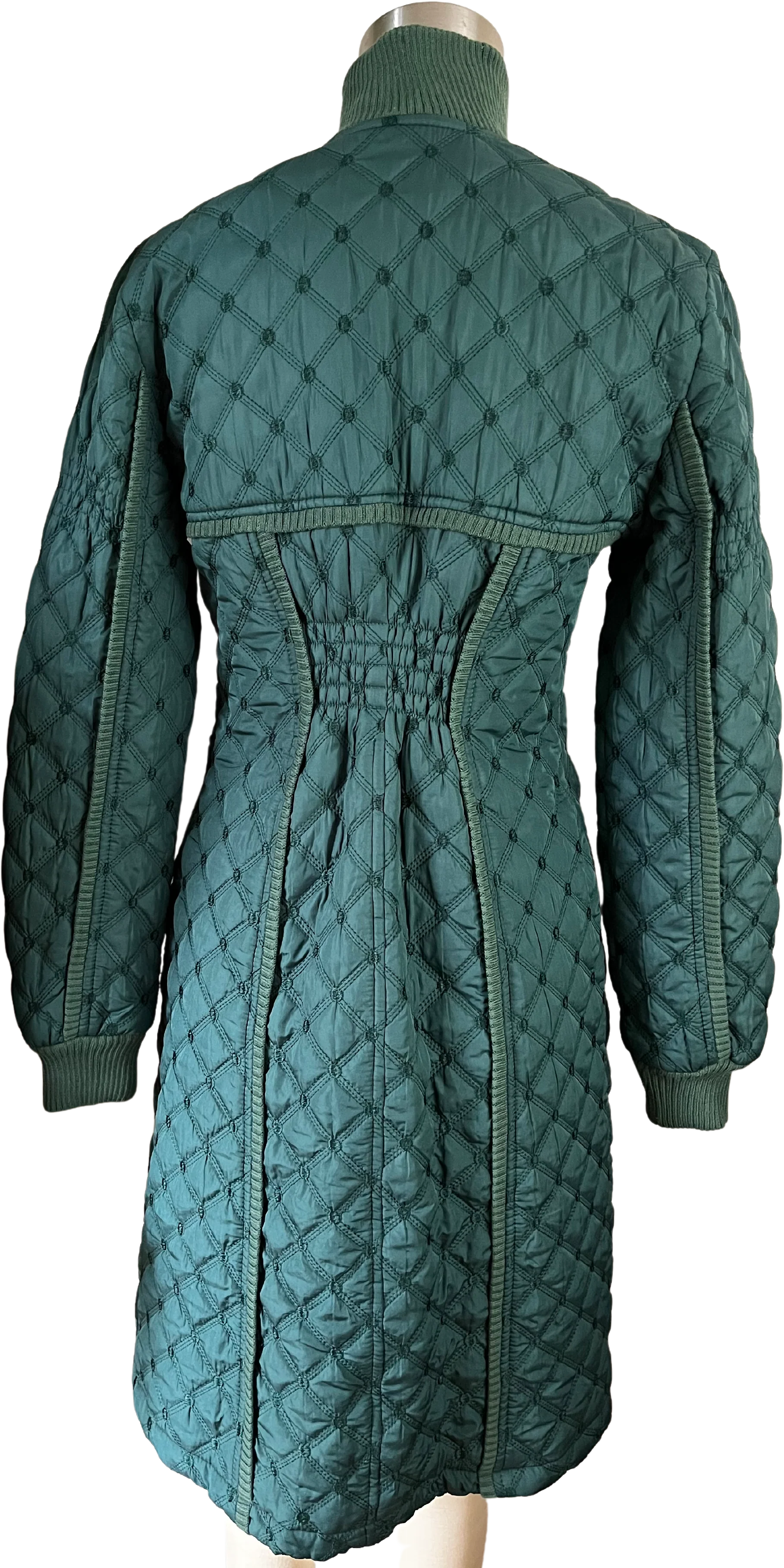 90s Ribbed Trim Quilted Puffer - Image 2