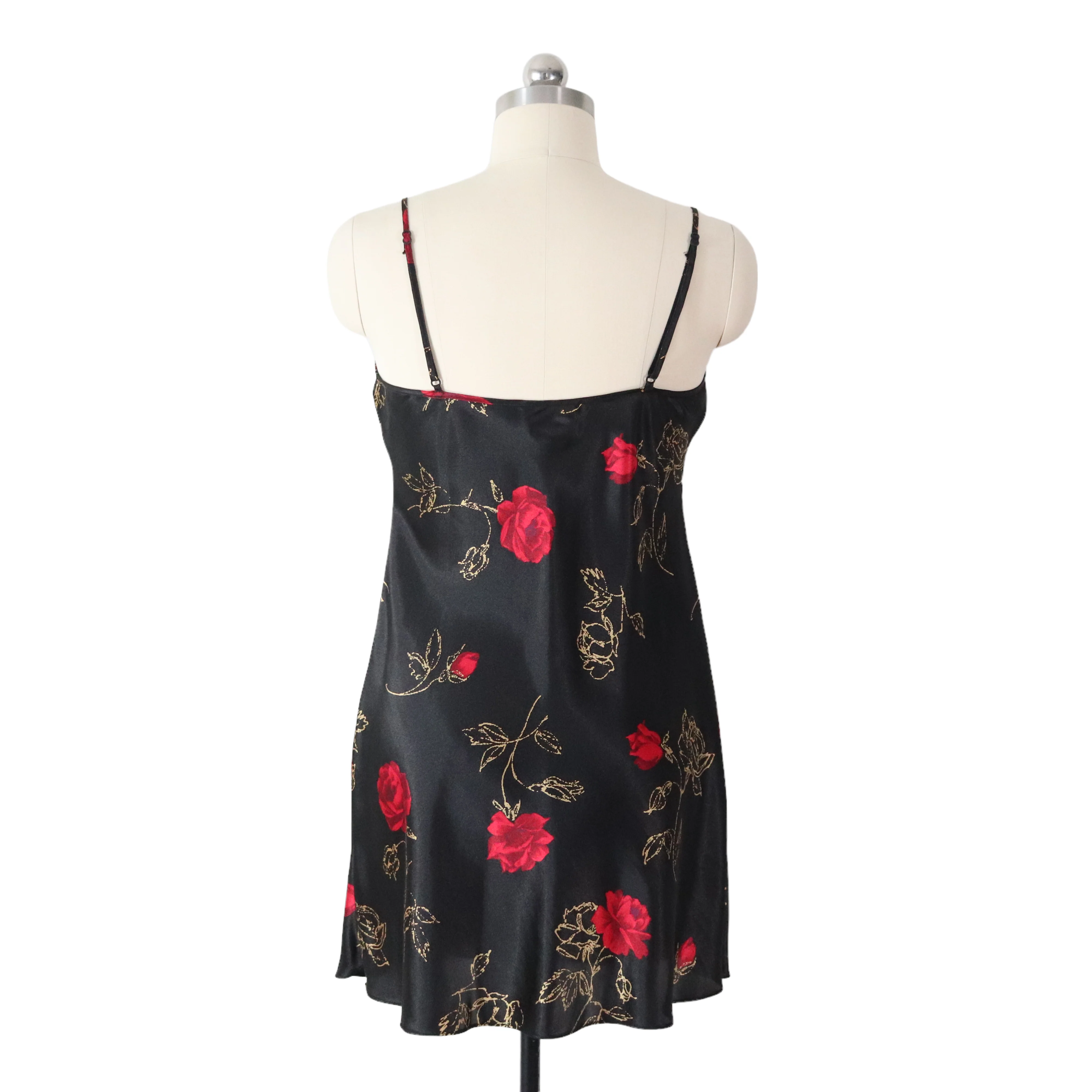 90s Rose Babydoll Chemise Robe Lingerie Set by California Dynasty - Image 7