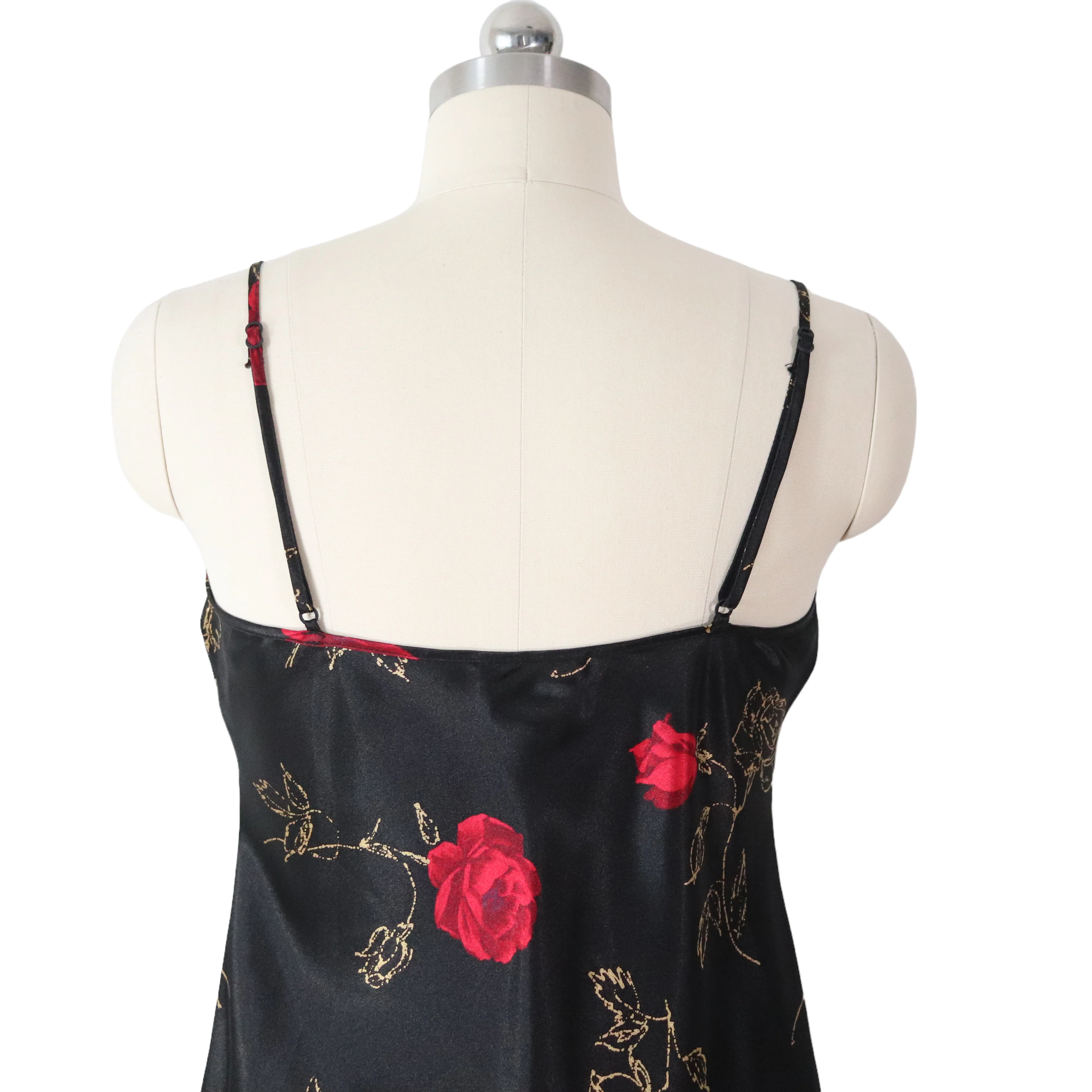 90s Rose Babydoll Chemise Robe Lingerie Set by California Dynasty - Image 8