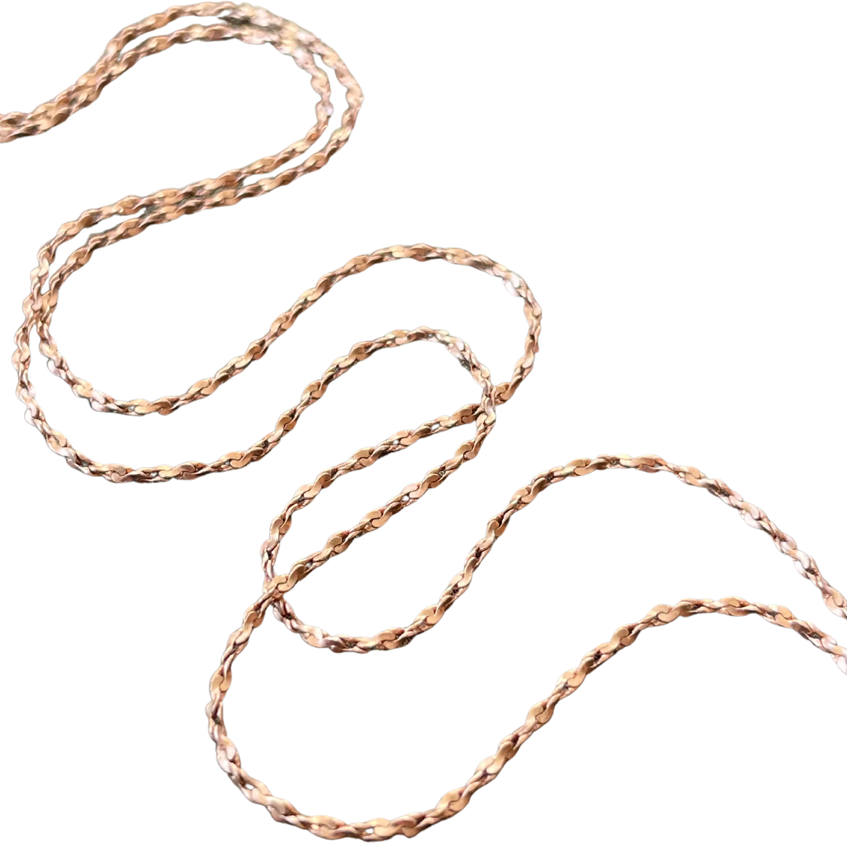 90s Rose Gold Thin Twisted Chain