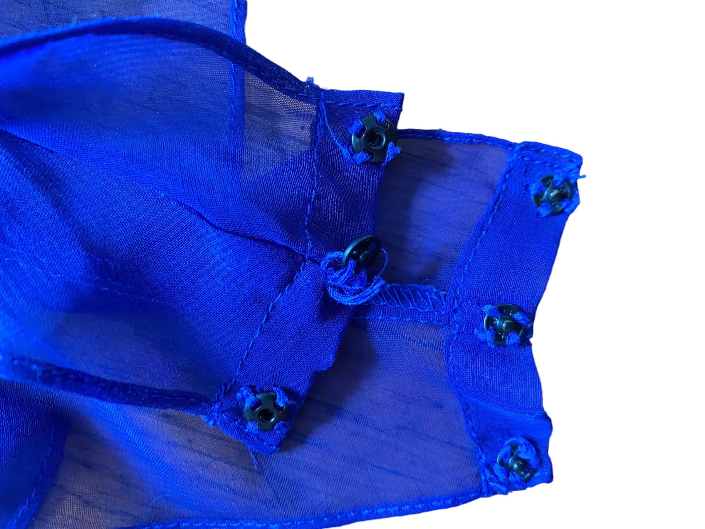 90s Royal Blue With White Rose Apique Nightie By Victoria's Secret - Image 5
