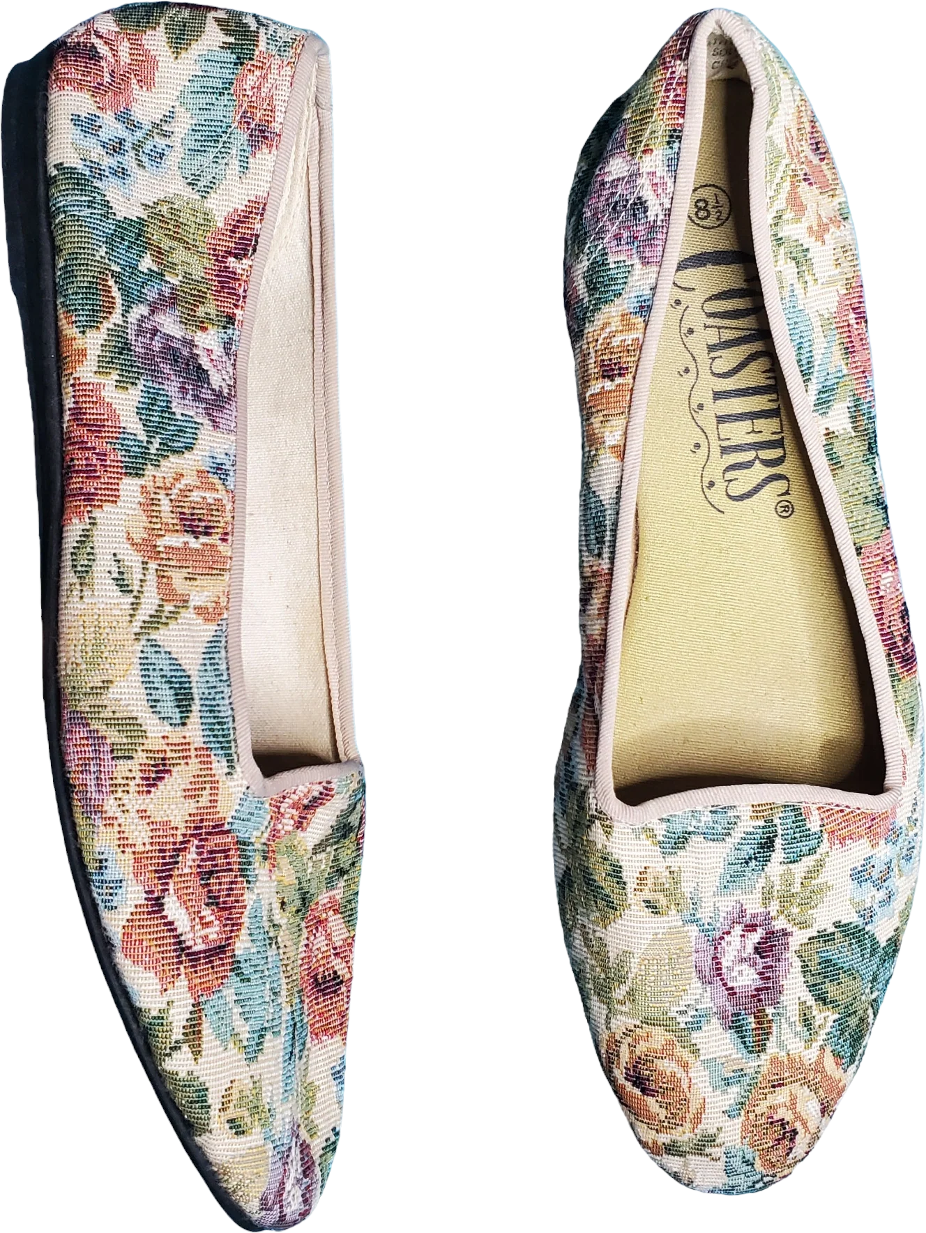 90s Rustic Floral Print Tapestry Boho Loafer Flats By Coasters