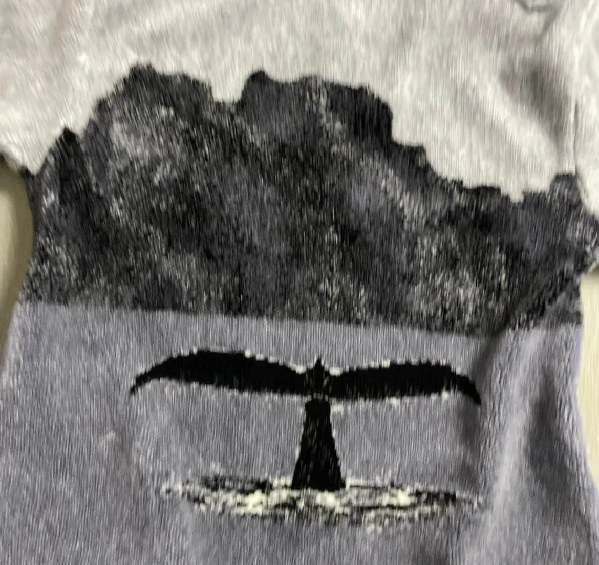 90s San Juan Islands Ocean Whale Fleece Zip Up - Image 2