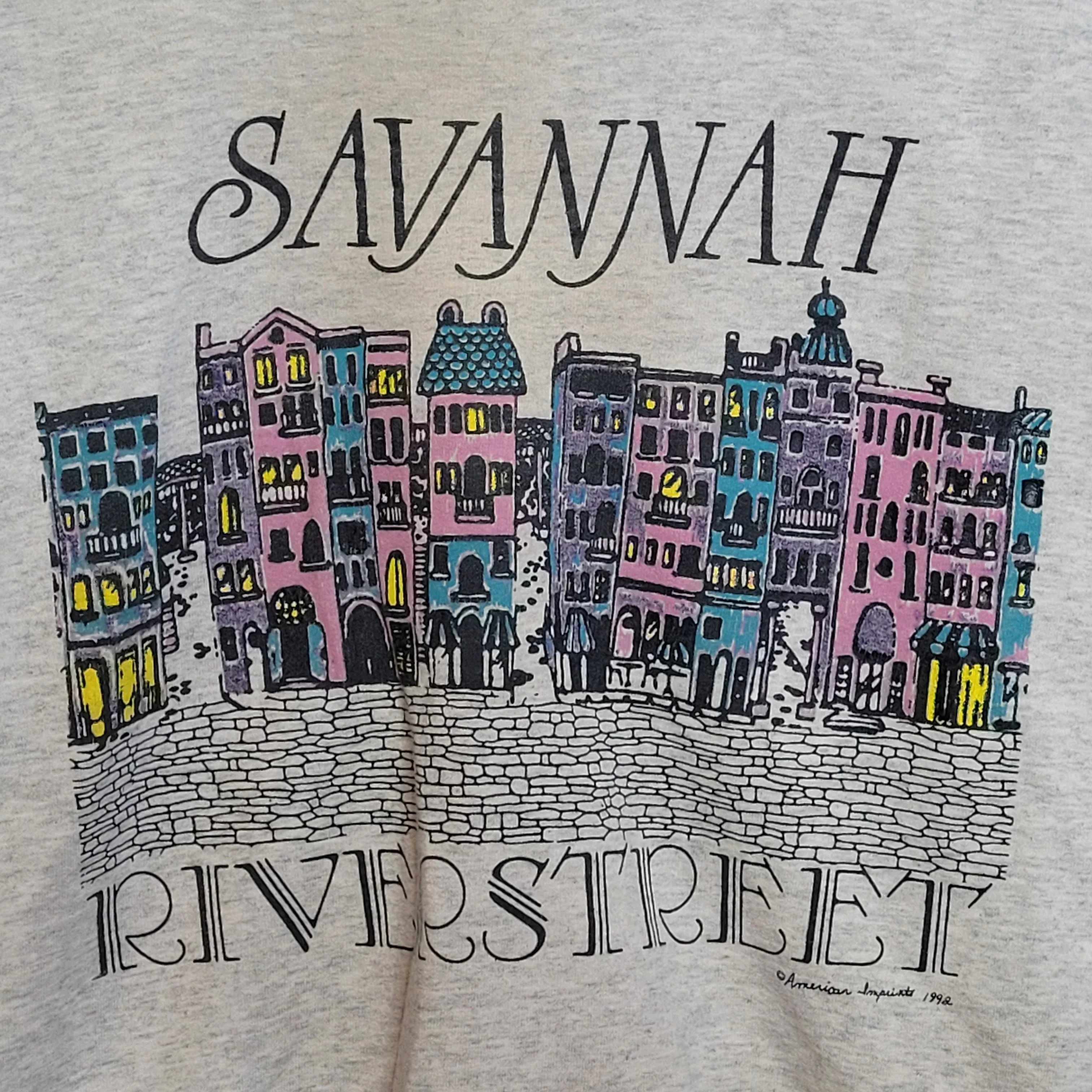 90s Savannah River Street Sweatshirt Pullover Small By Fruit of The Loom - Image 3