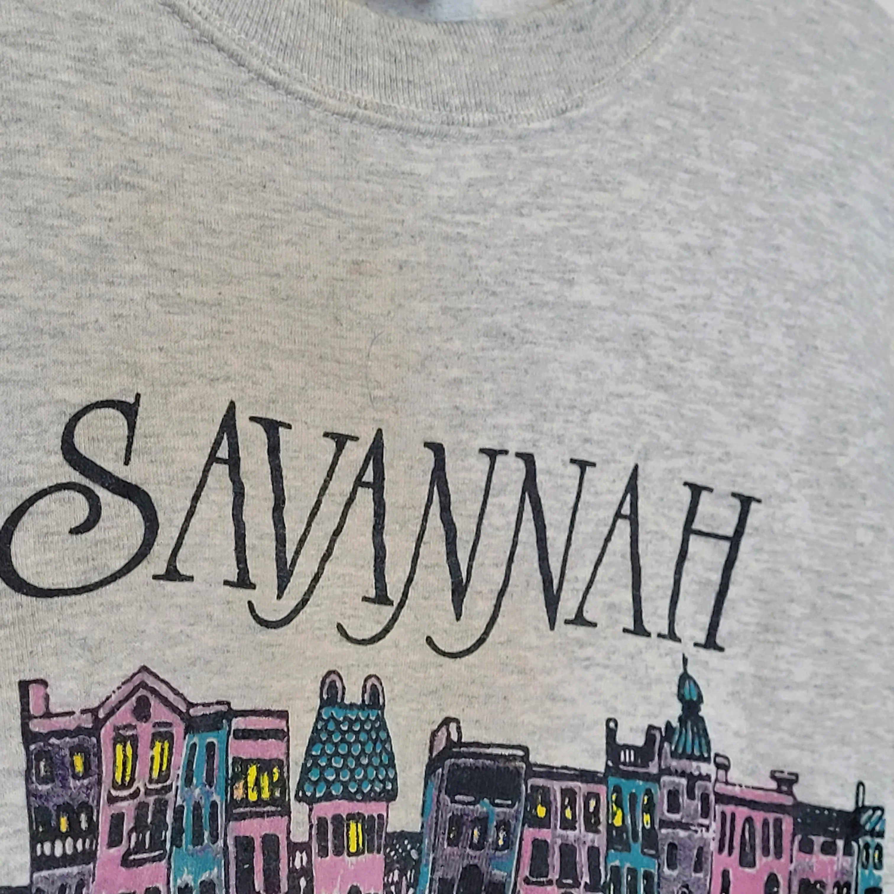 90s Savannah River Street Sweatshirt Pullover Small By Fruit of The Loom - Image 4