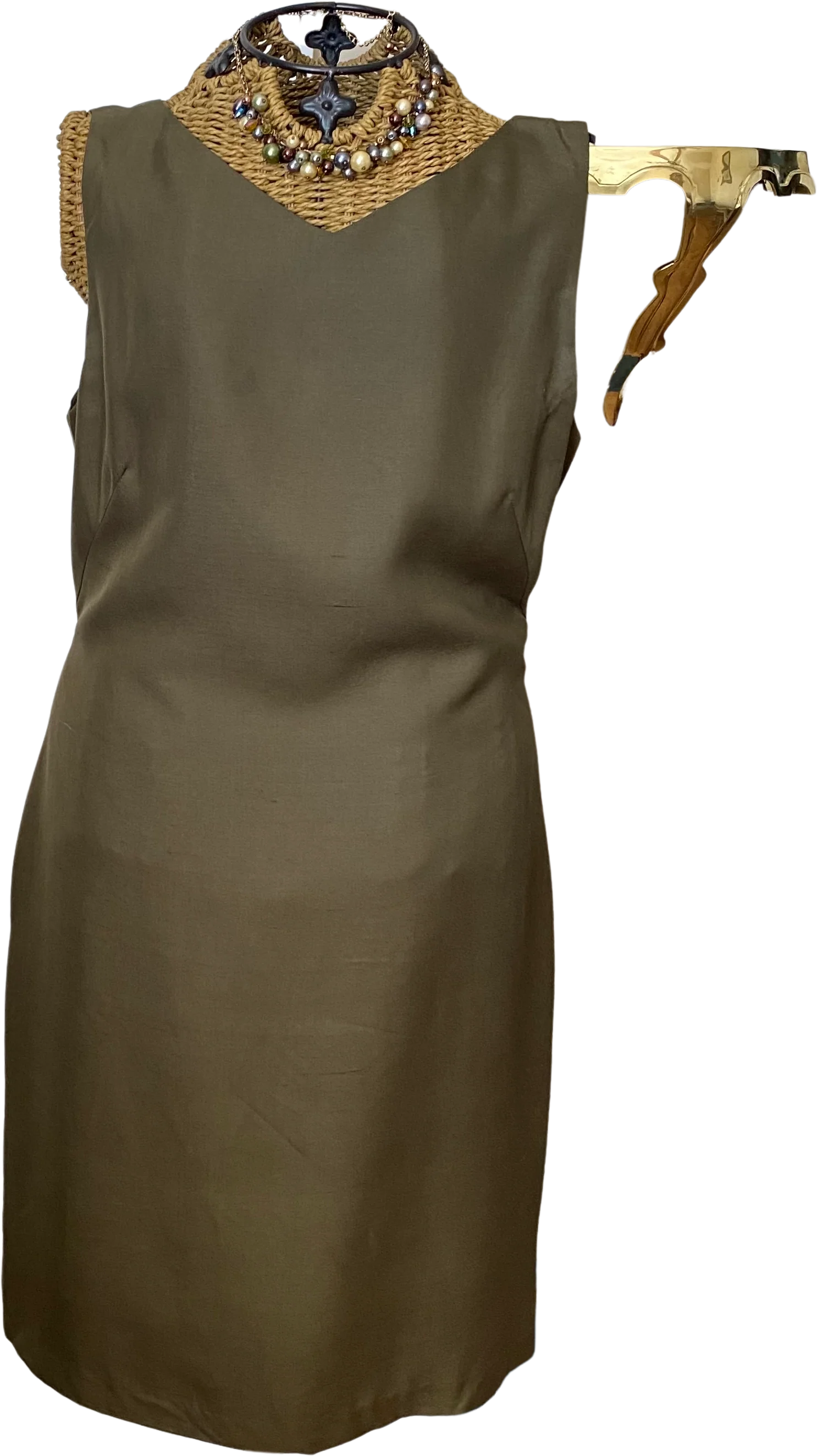 90s Silk Blazer And Sheath Dress By Casual Corner - Image 2