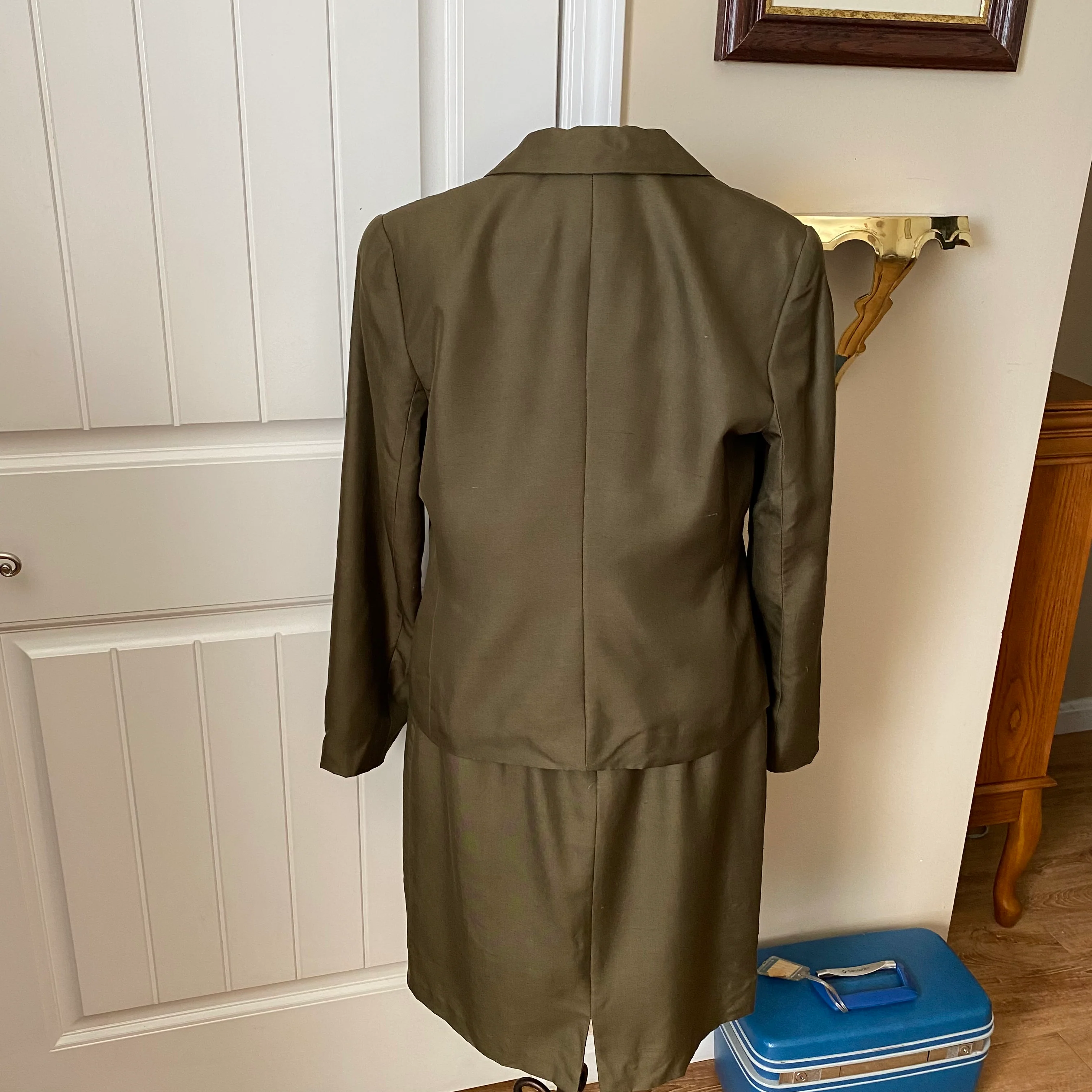 90s Silk Blazer And Sheath Dress By Casual Corner - Image 4