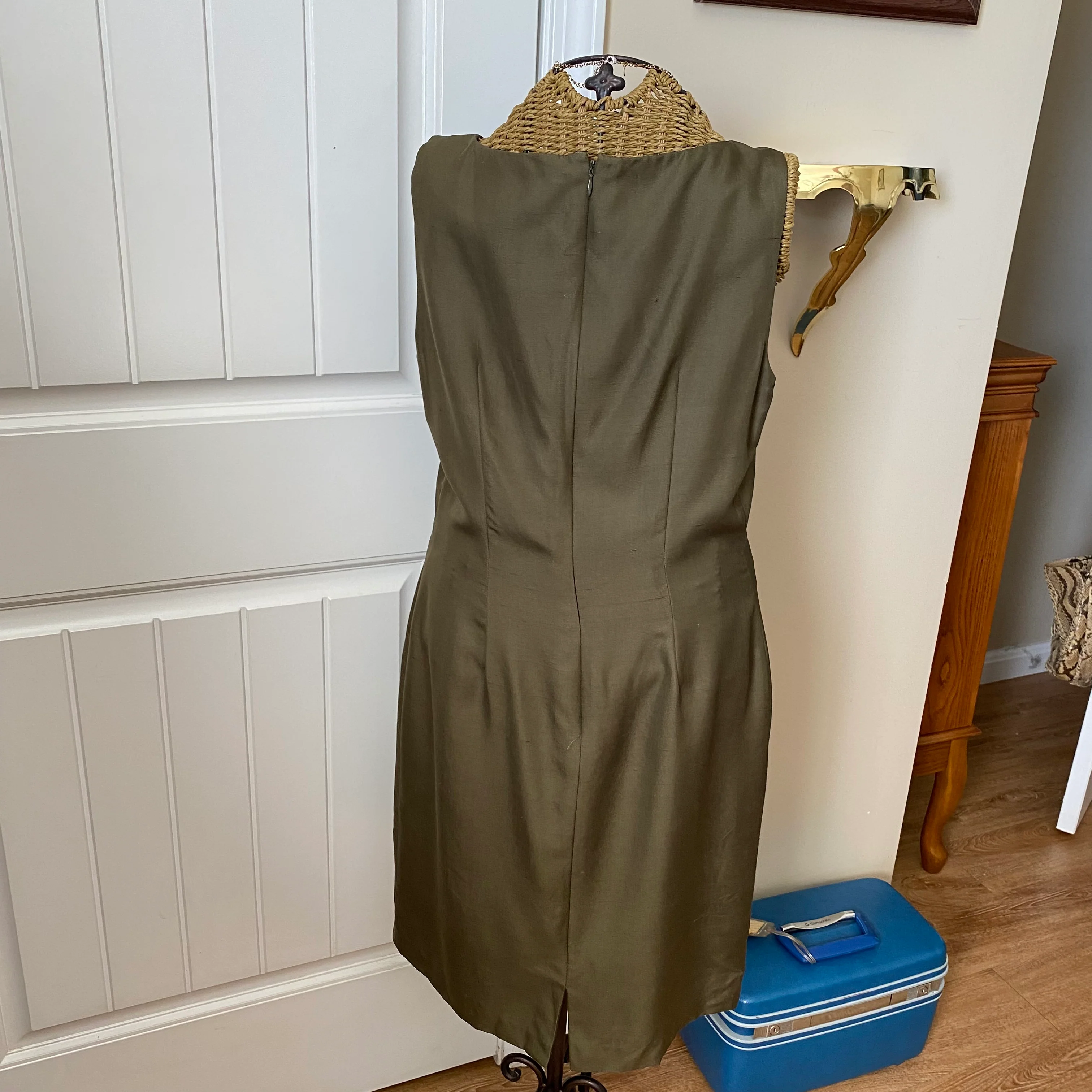 90s Silk Blazer And Sheath Dress By Casual Corner - Image 5