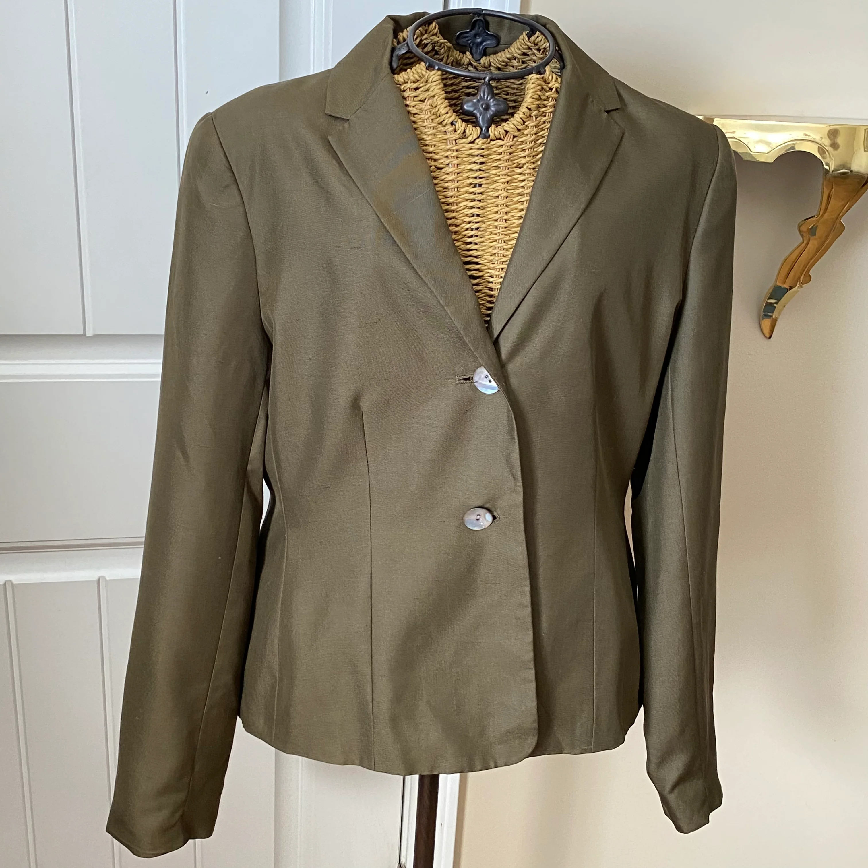 90s Silk Blazer And Sheath Dress By Casual Corner - Image 6
