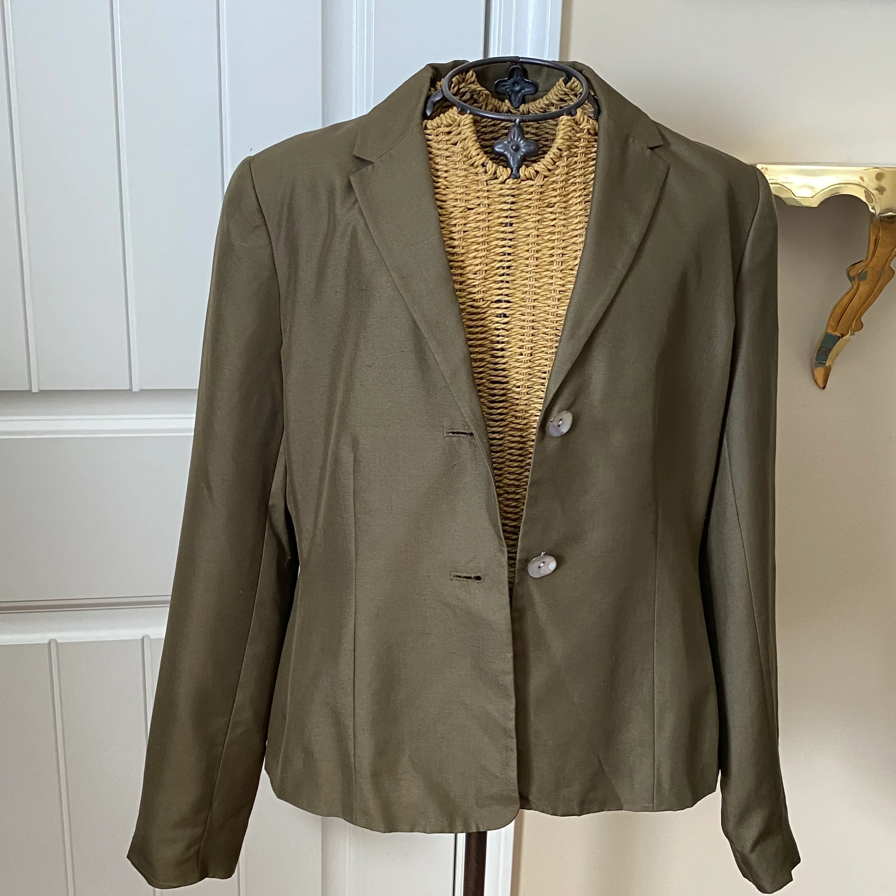 90s Silk Blazer And Sheath Dress By Casual Corner - Image 8
