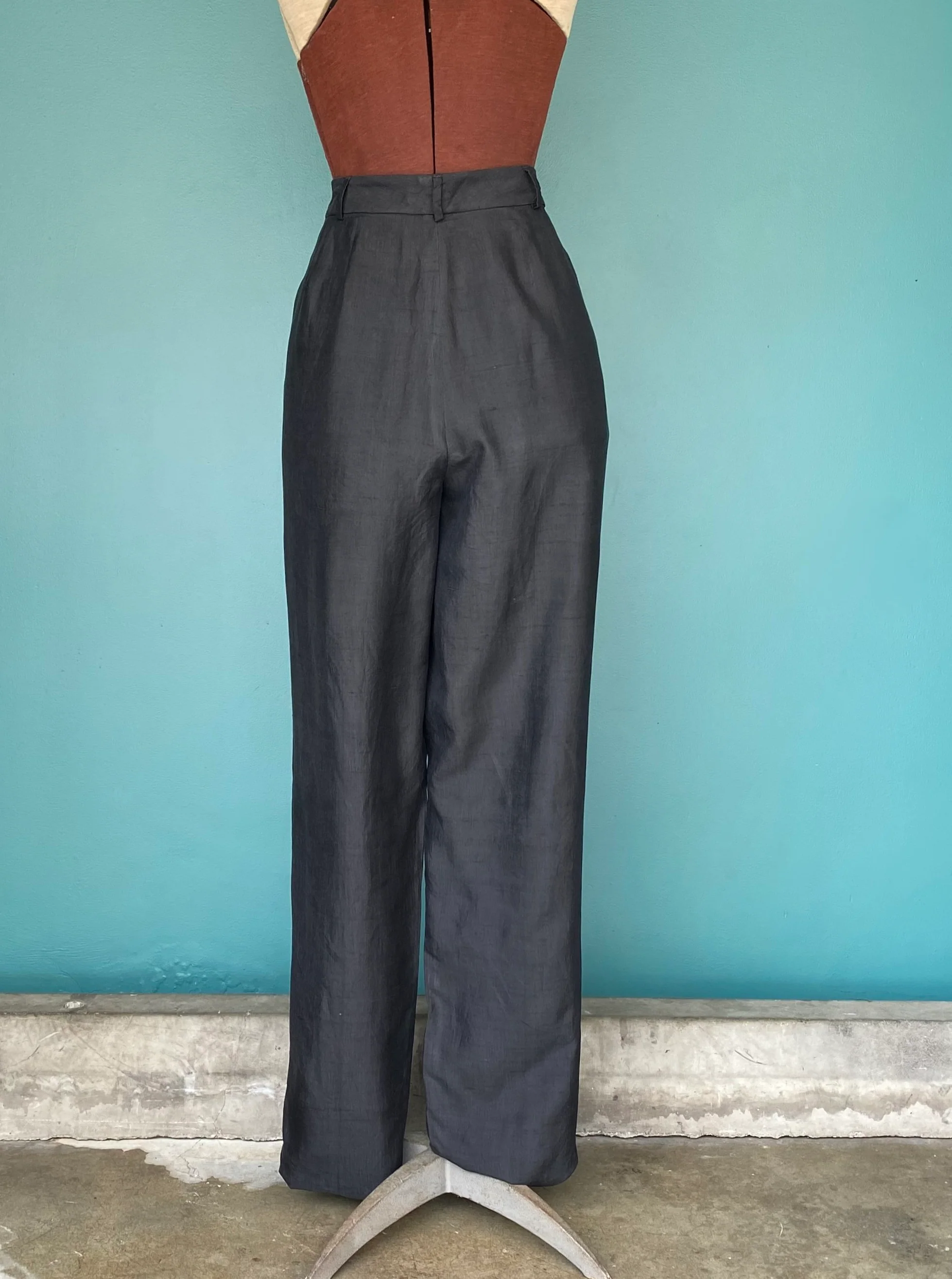 90s Silk Pants Black Dkny Womens Trousers 90s Pants By Donna Karan New York - Image 6