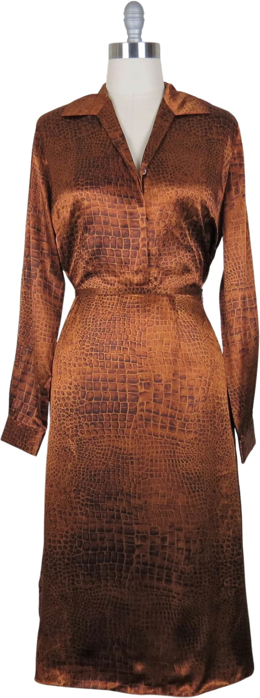 90s Silk Two Piece Set Skirt And Blouse Animal Print By Nygard Collection