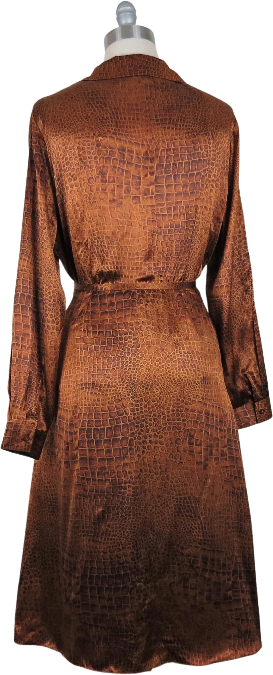 90s Silk Two Piece Set Skirt And Blouse Animal Print By Nygard Collection - Image 2