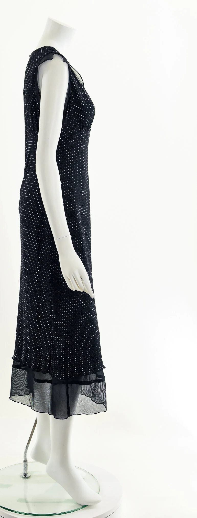 90s Silk Wrap Polka Dot Midi Dress by Nine West - Image 5