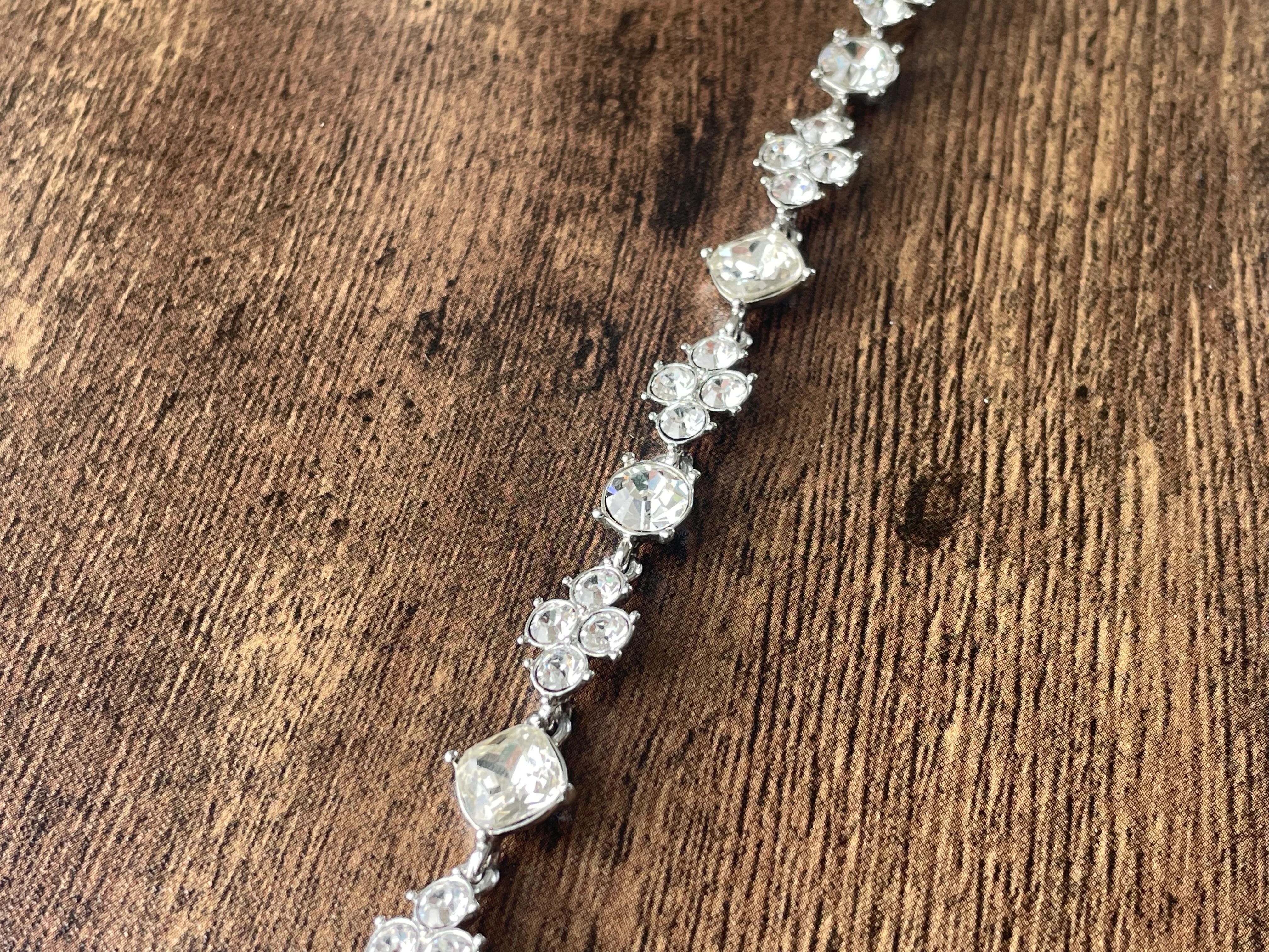 90s Silver And Cz Rhinestone Statement Bracelet By Givenchy - Image 6