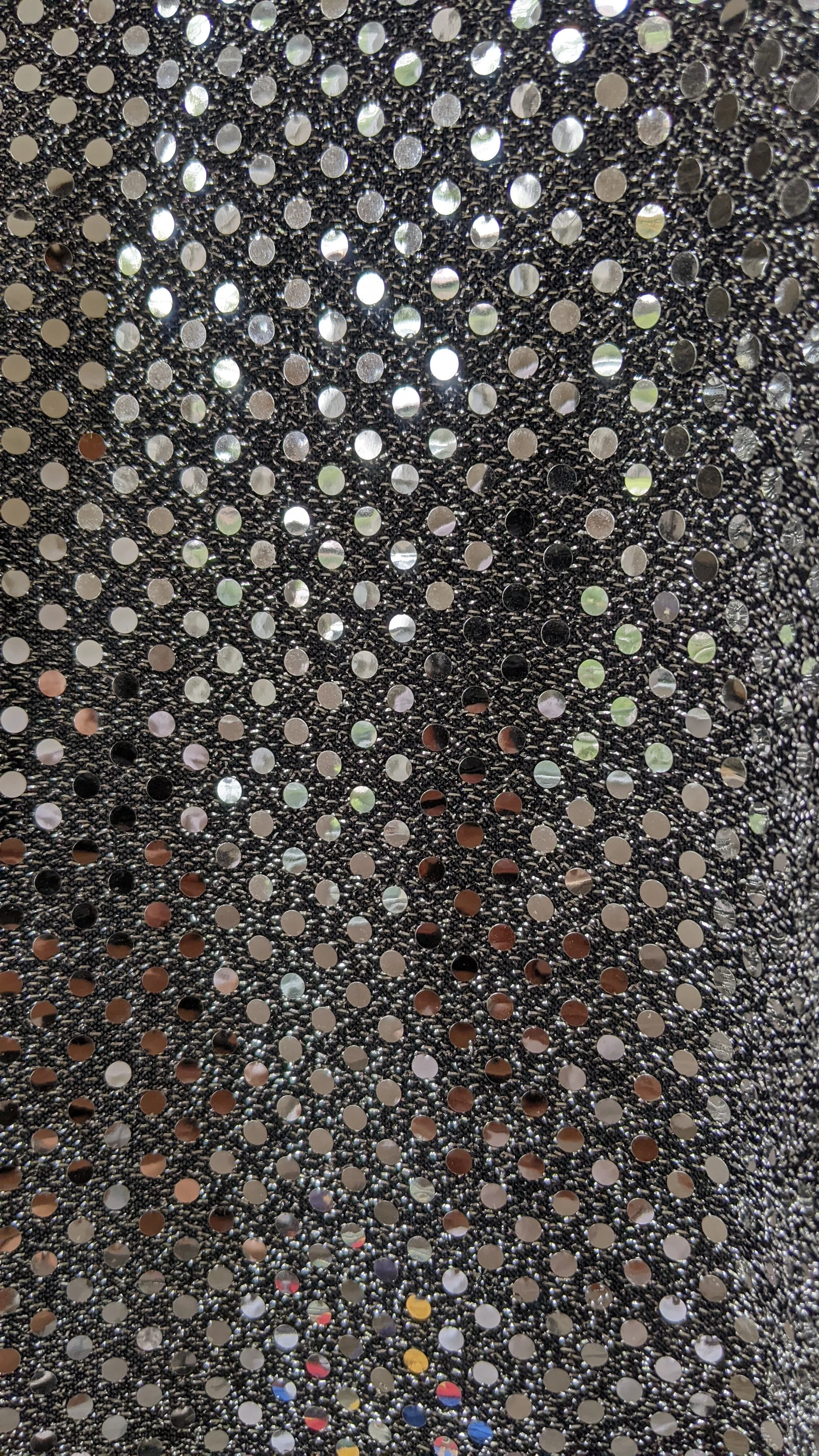 90s Silver Mirror Ball Disco Dot Lurex Blouse Top By Erena - Image 4