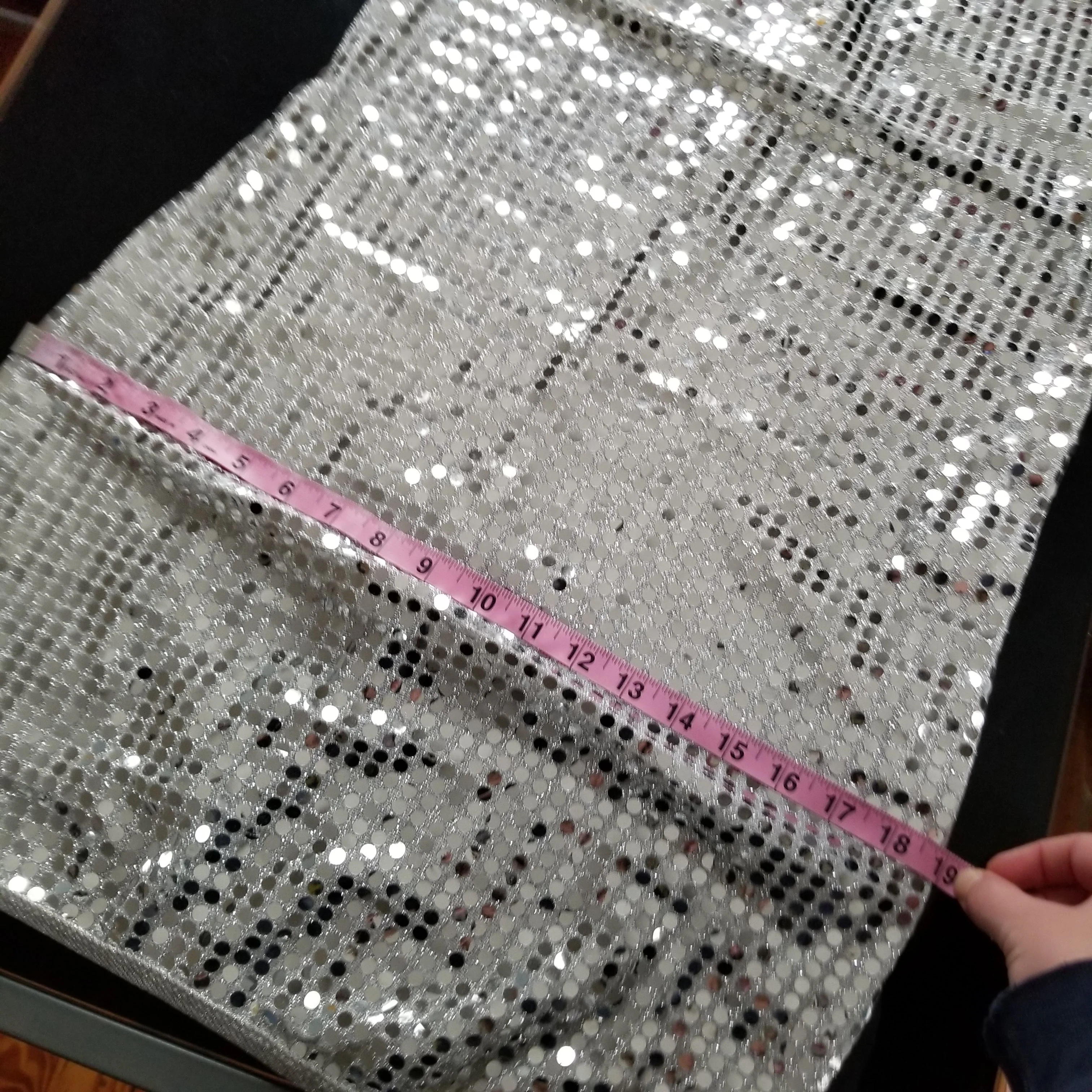 90s Silver Sequin Stretch Mini Cocktail Dress By Jumping Joy - Image 6