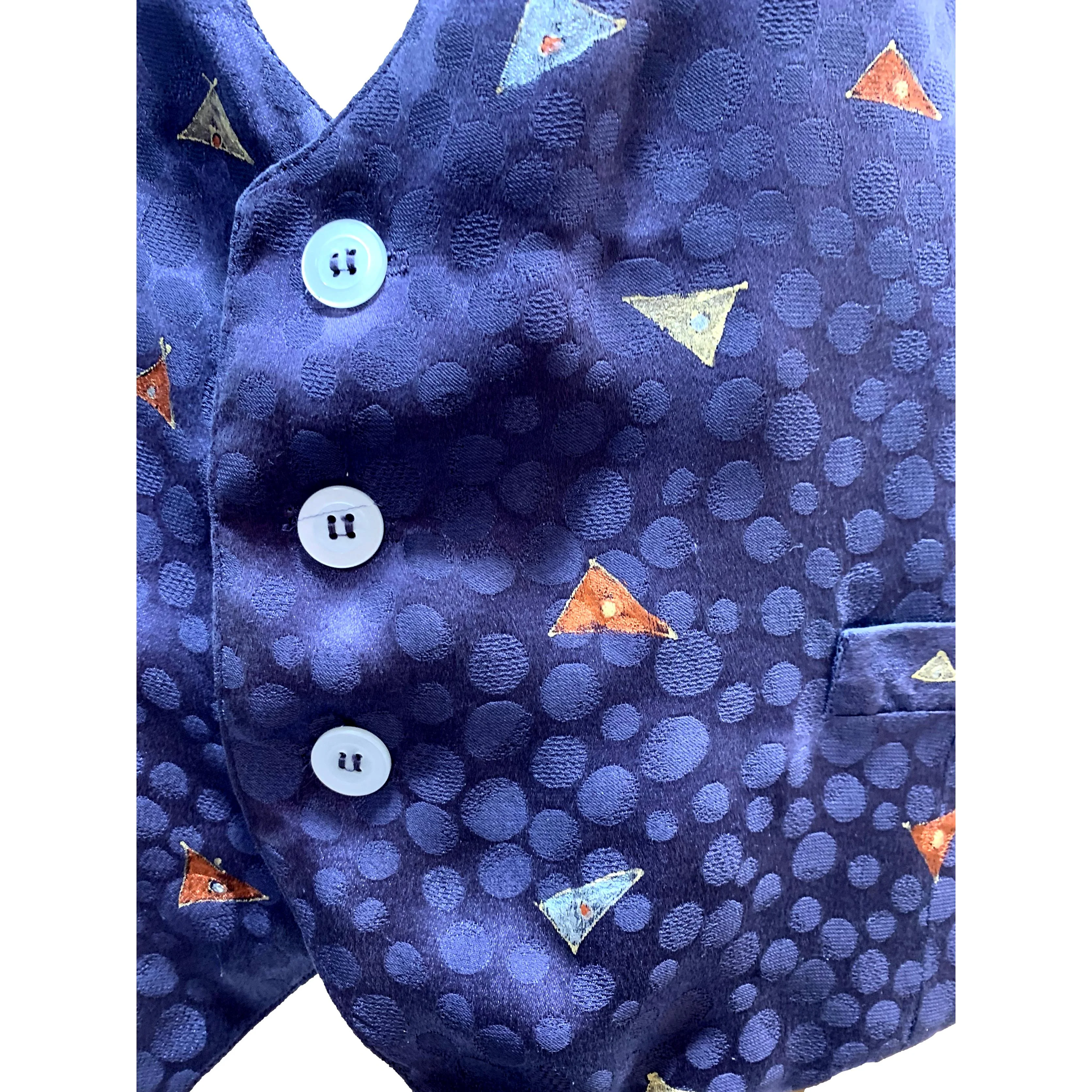90s Smoky Purple Hand Painted Mens Womens Silk Vest By Erin Brayton - Image 7
