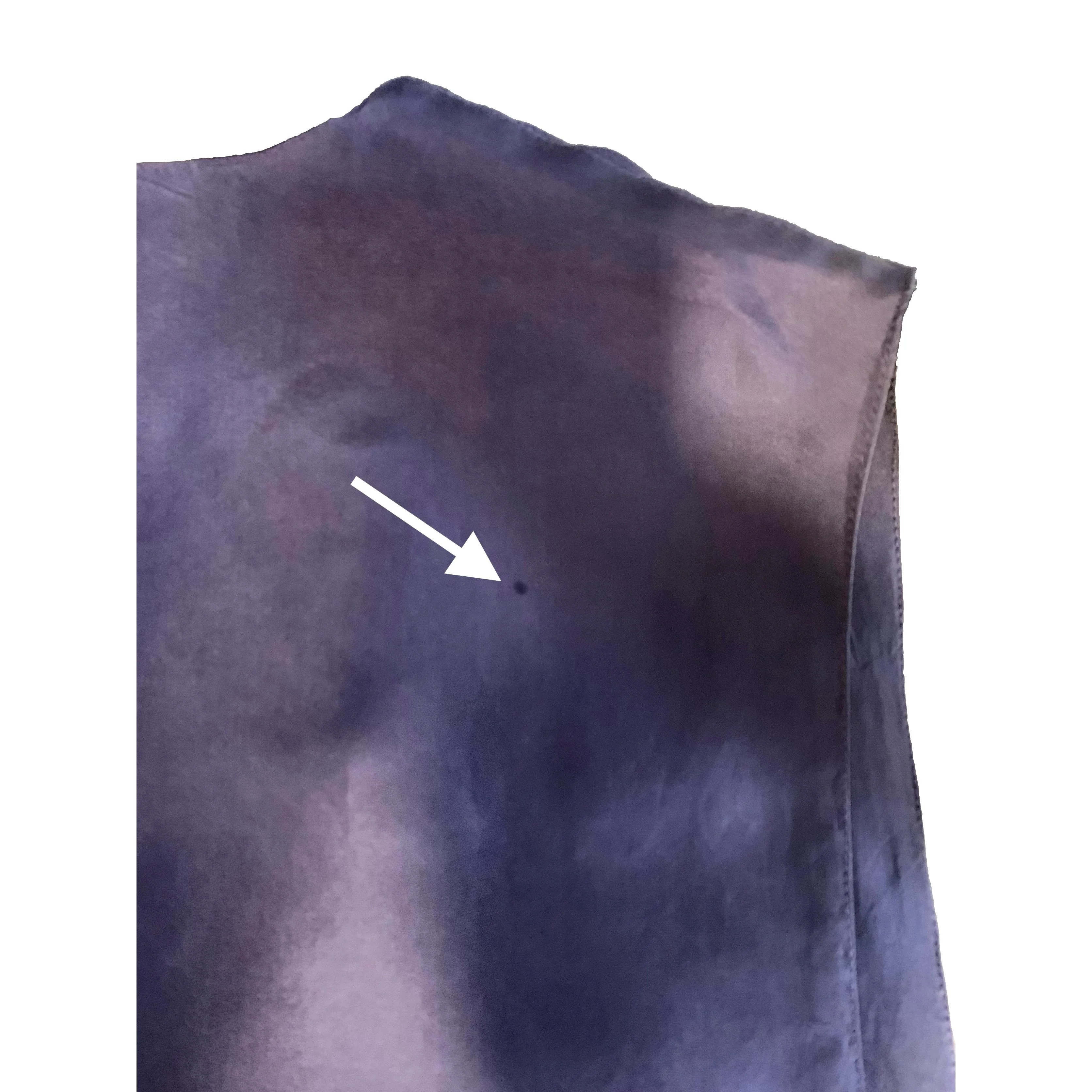 90s Smoky Purple Hand Painted Mens Womens Silk Vest By Erin Brayton - Image 8
